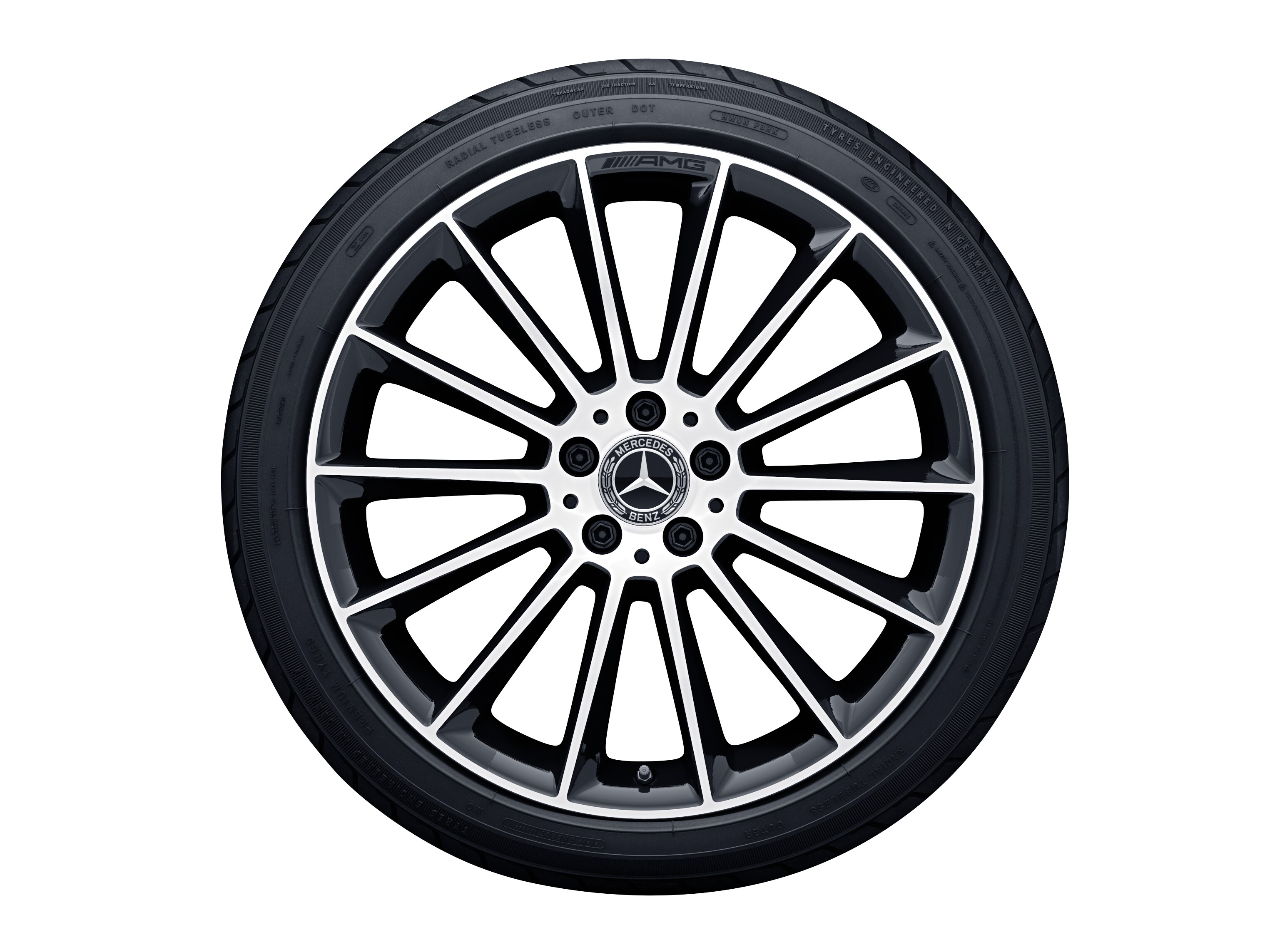 AMG multi-spoke wheel, 50.8 cm (20-inch), High-sheen finish - 8 J x 20 ET 33, black, high-sheen