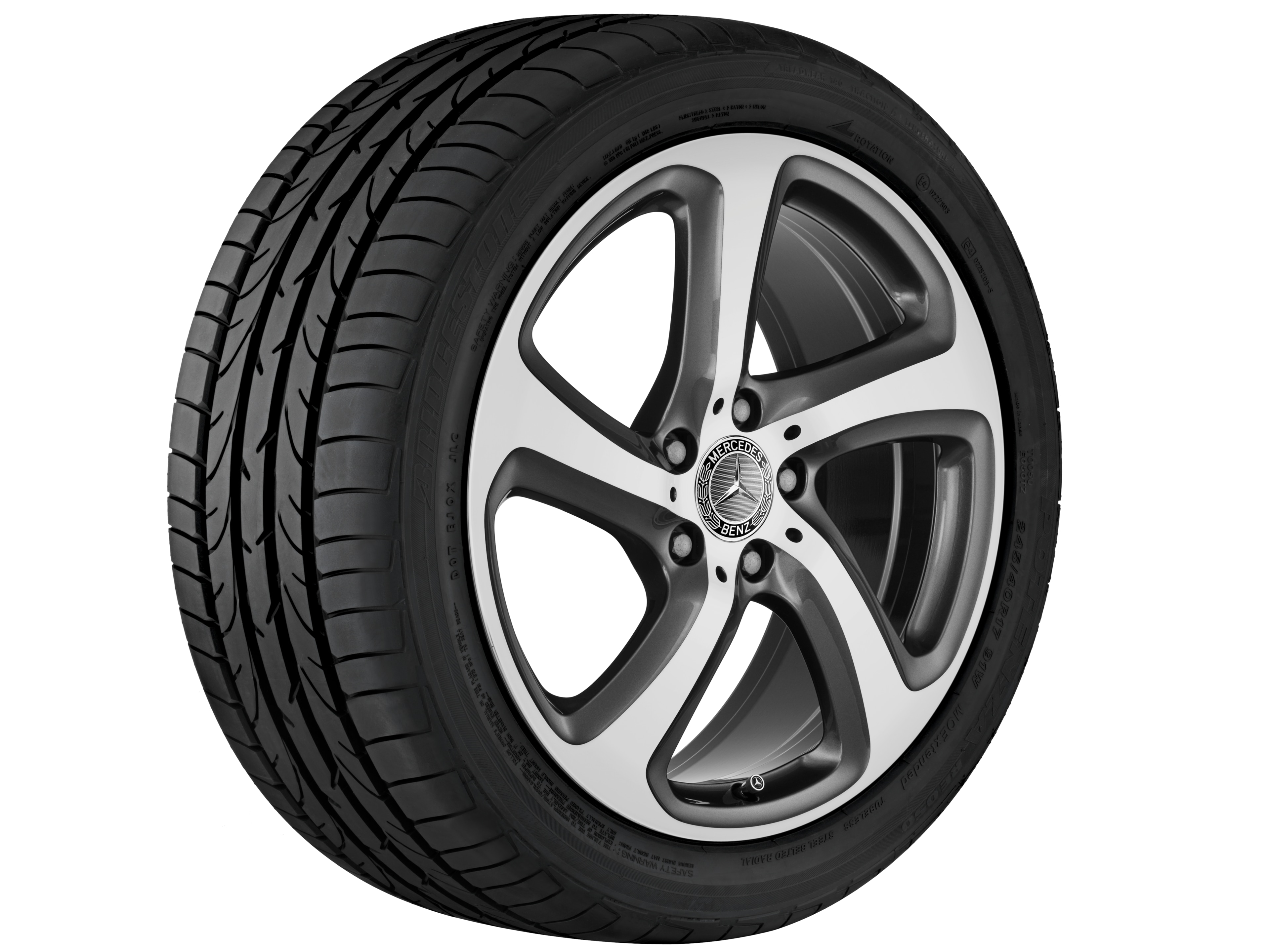 5-spoke wheel, 45.7 cm (18-inch), High-sheen finish - 8 J x 18 ET 43, tremolite metallic, high-sheen