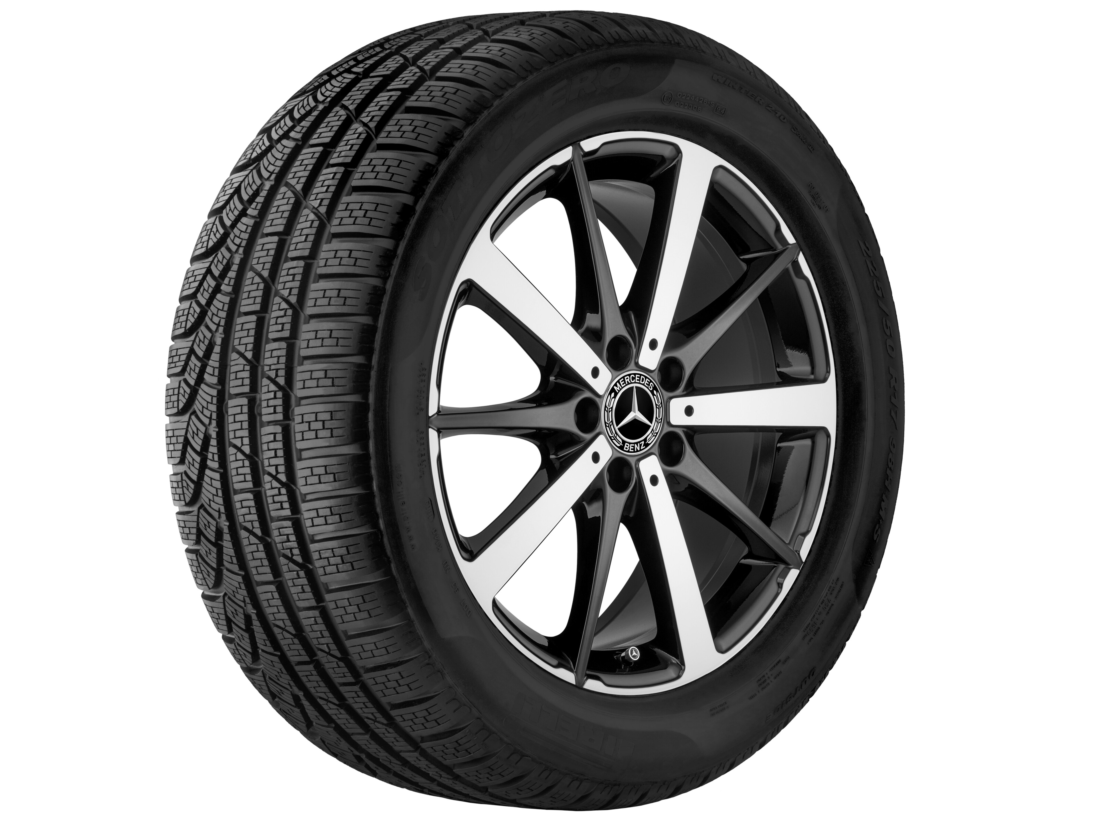 10-spoke wheel, 45.7 cm (18-inch), High-sheen finish - 7,5 J x 18 ET 44, black, high-sheen