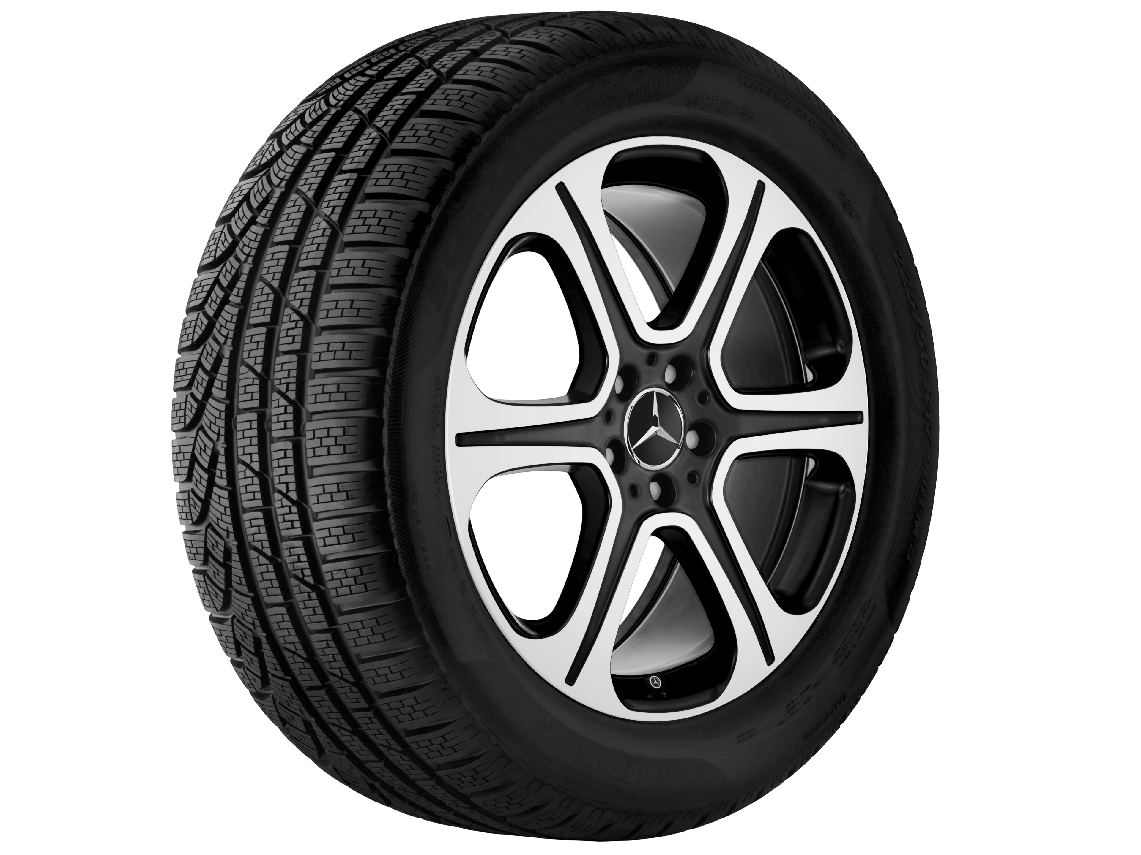 6-spoke wheel, 48.3 cm (19-inch), High-sheen finish - 8 J x 19 ET 43, black, high-sheen