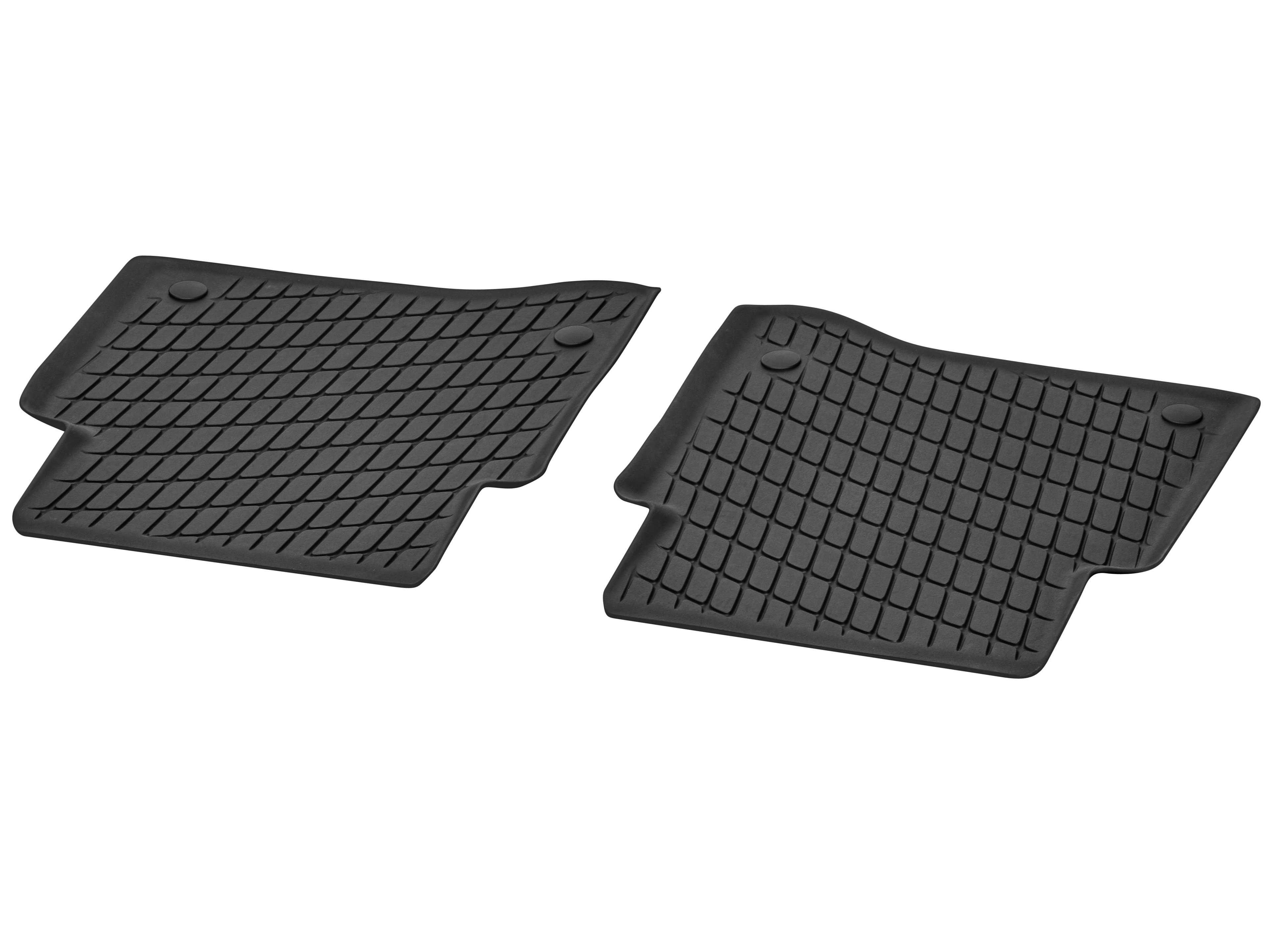 All-season floor mats Dynamic Squares, Rear, Set of 2 - LHD/RHD, black