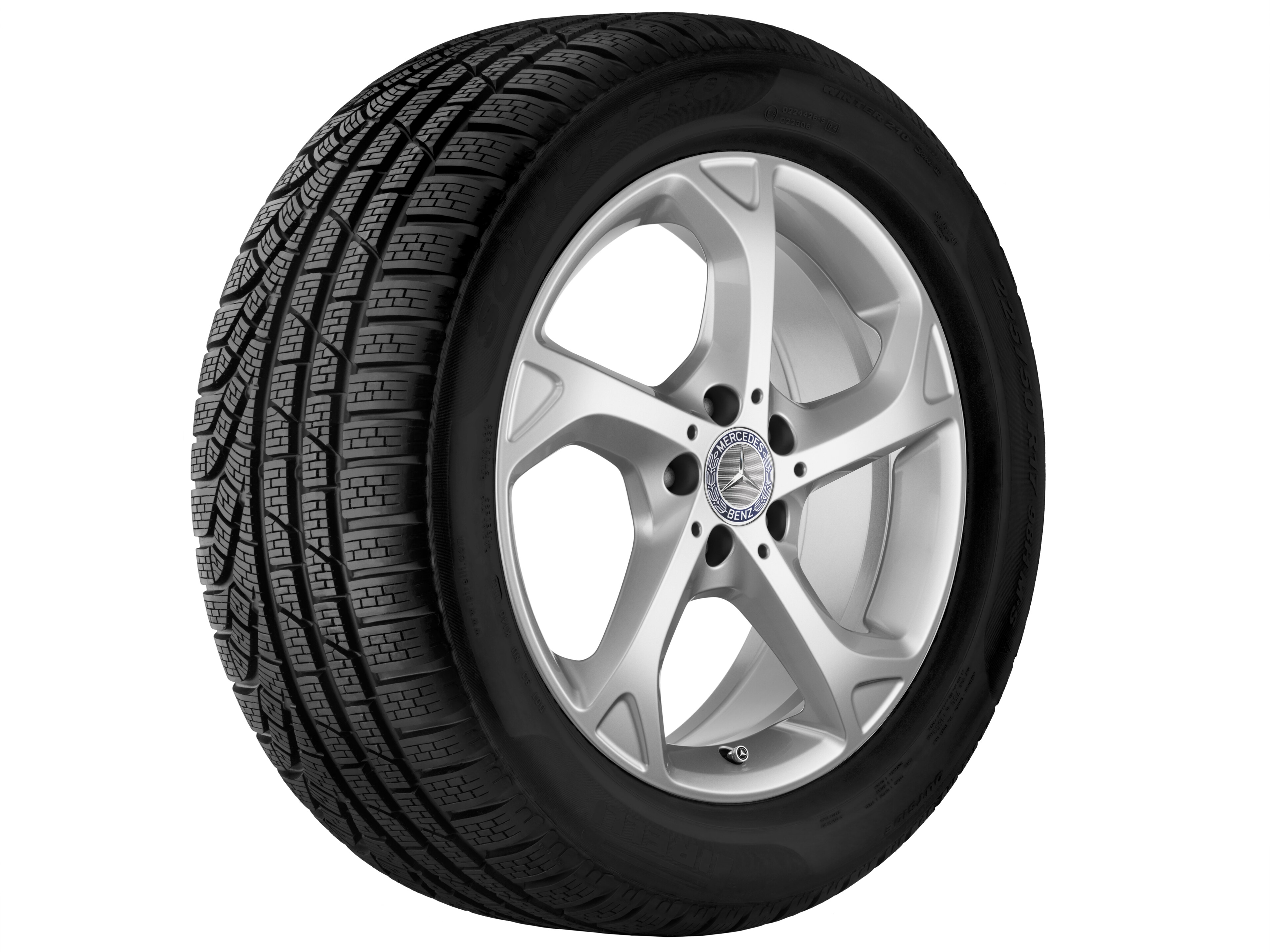5-spoke wheel, 45.7 cm (18-inch) - 7 J x 18 ET 46, vanadium silver, painted