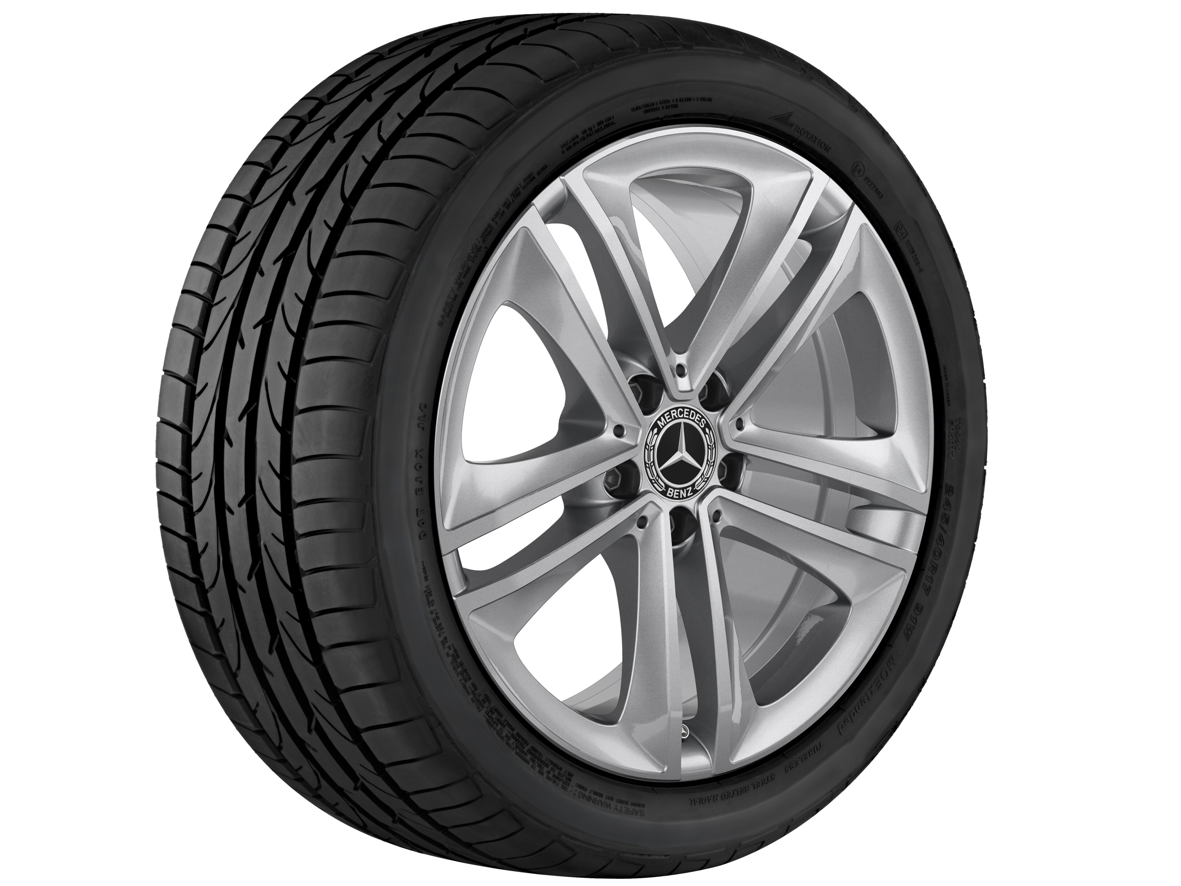 5-twin-spoke wheel, 45.7 cm (18-inch) - 8 J x 18 ET 33, vanadium silver