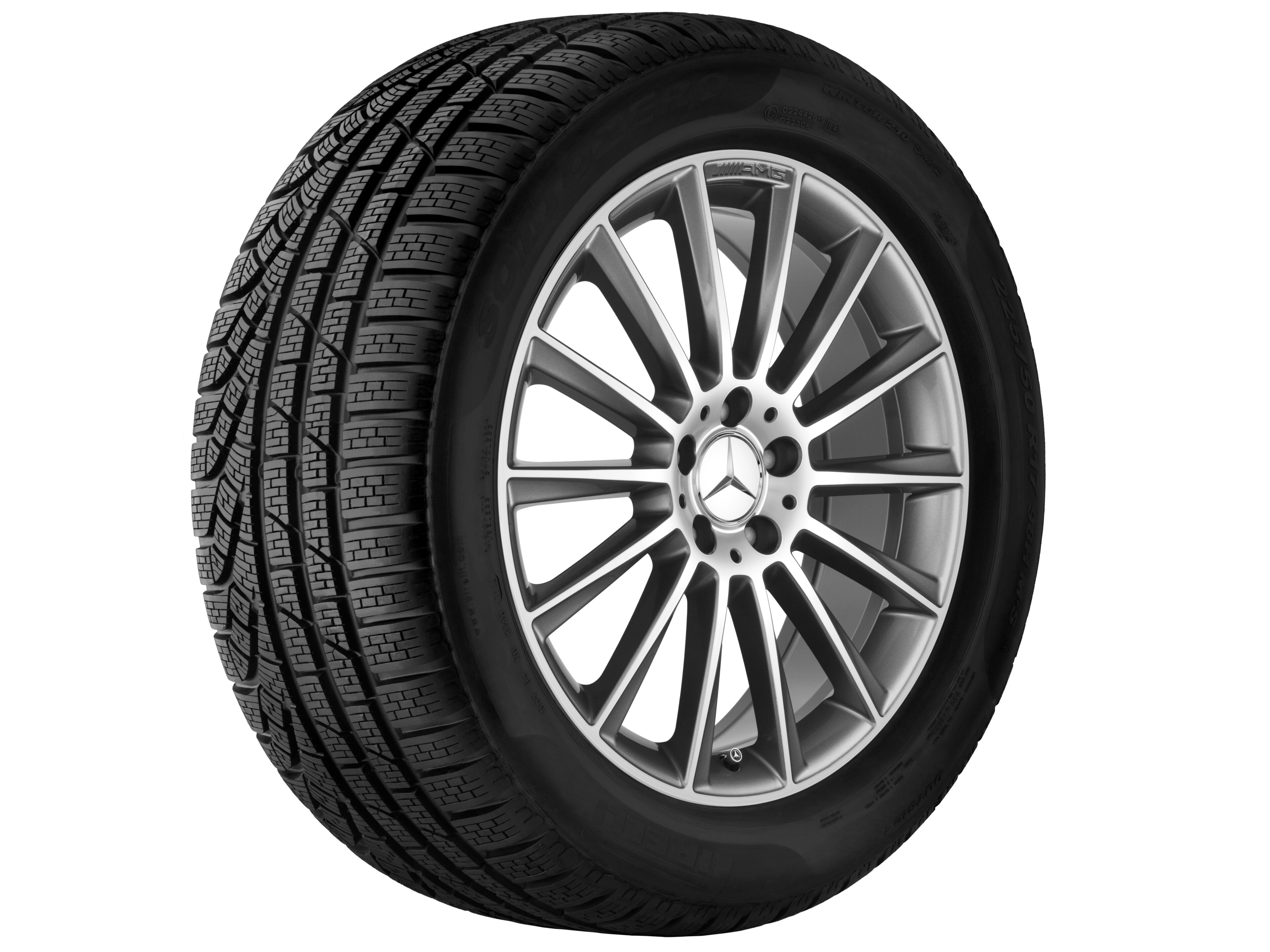 AMG multi-spoke wheel, 48.3 cm (19-inch) - 7,5 J x 19 ET 44, titanium grey, high-sheen