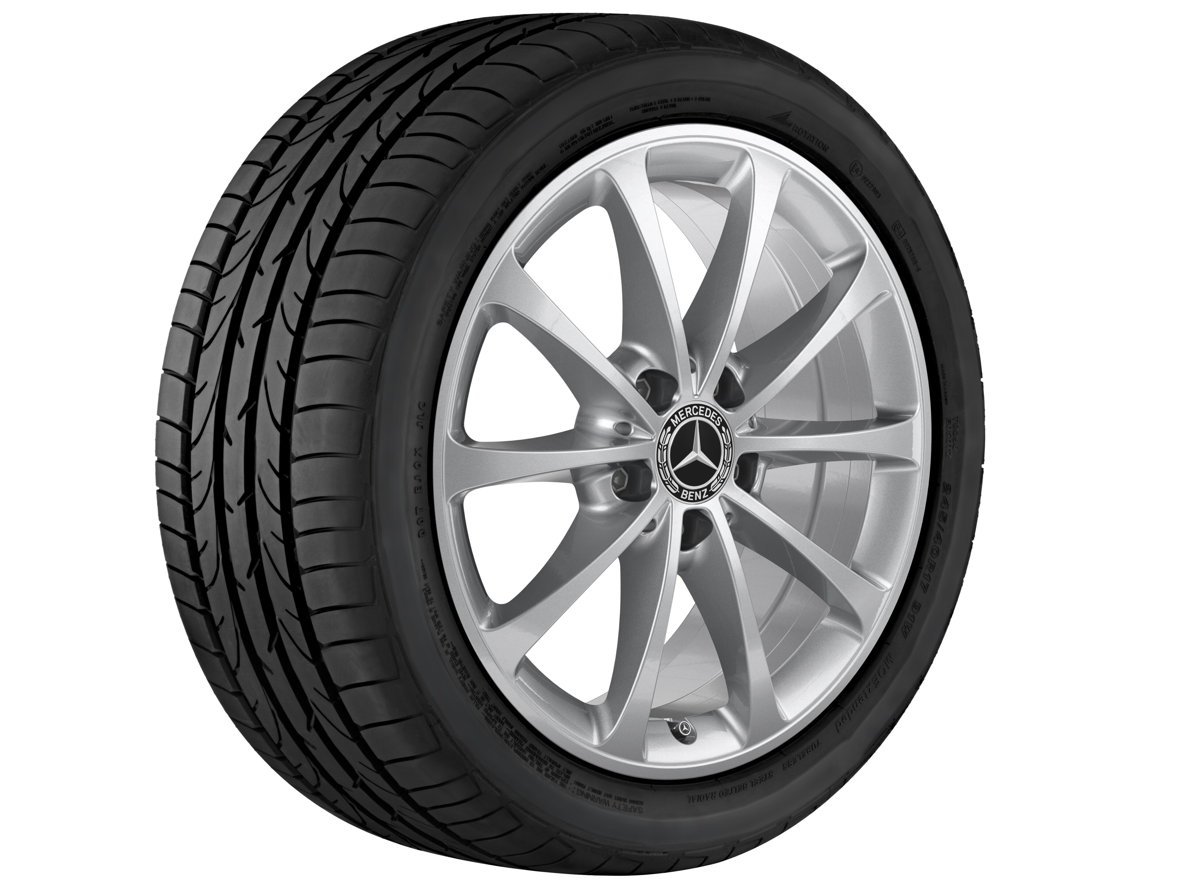 10-spoke wheel, 43.2 cm (17-inch) - 6,5 J x 17 ET 44, vanadium silver, painted