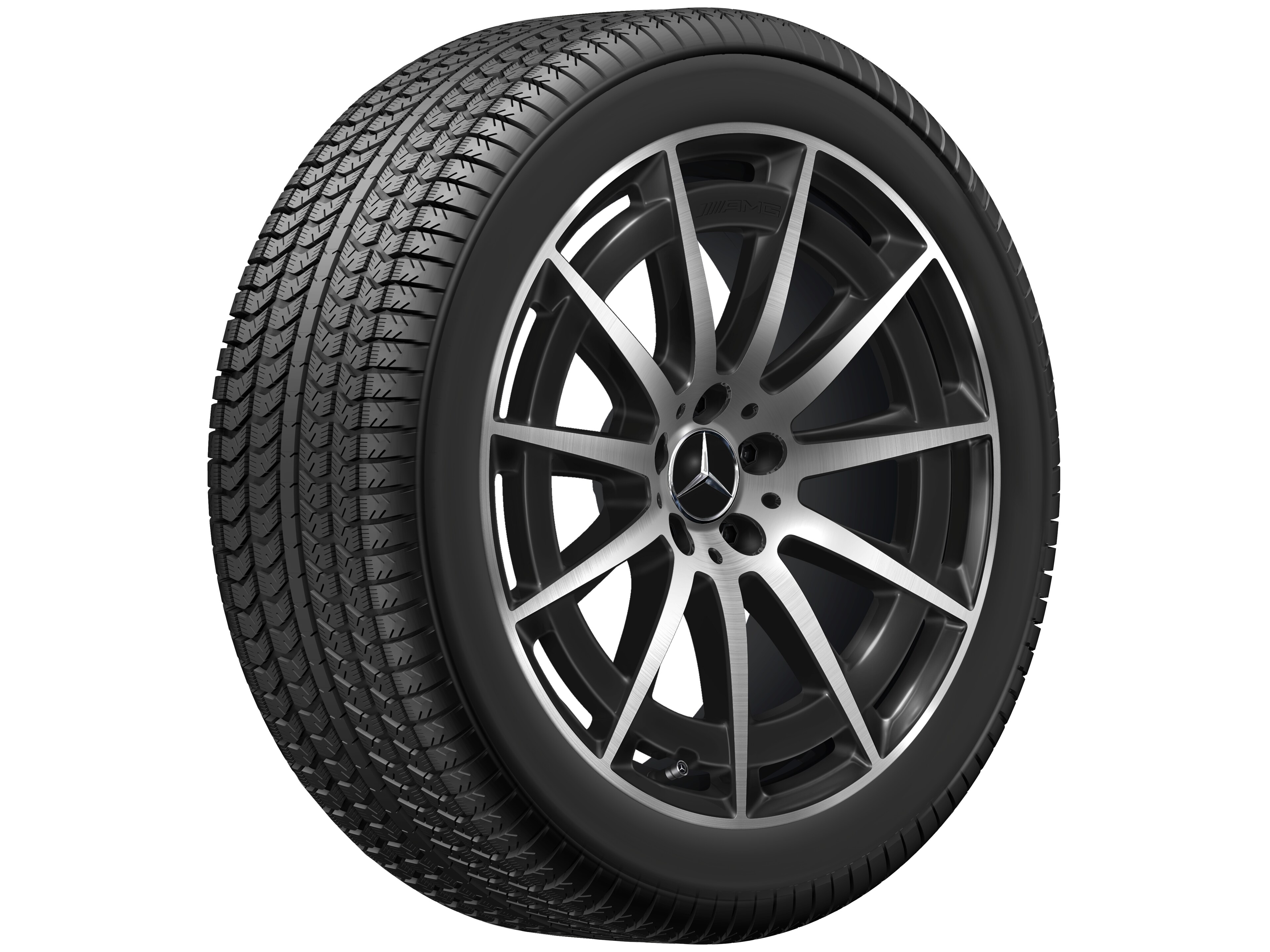 AMG multi-spoke wheel, 50.8 cm (20-inch) - 7,5 J x 20 ET 32, black, high-sheen