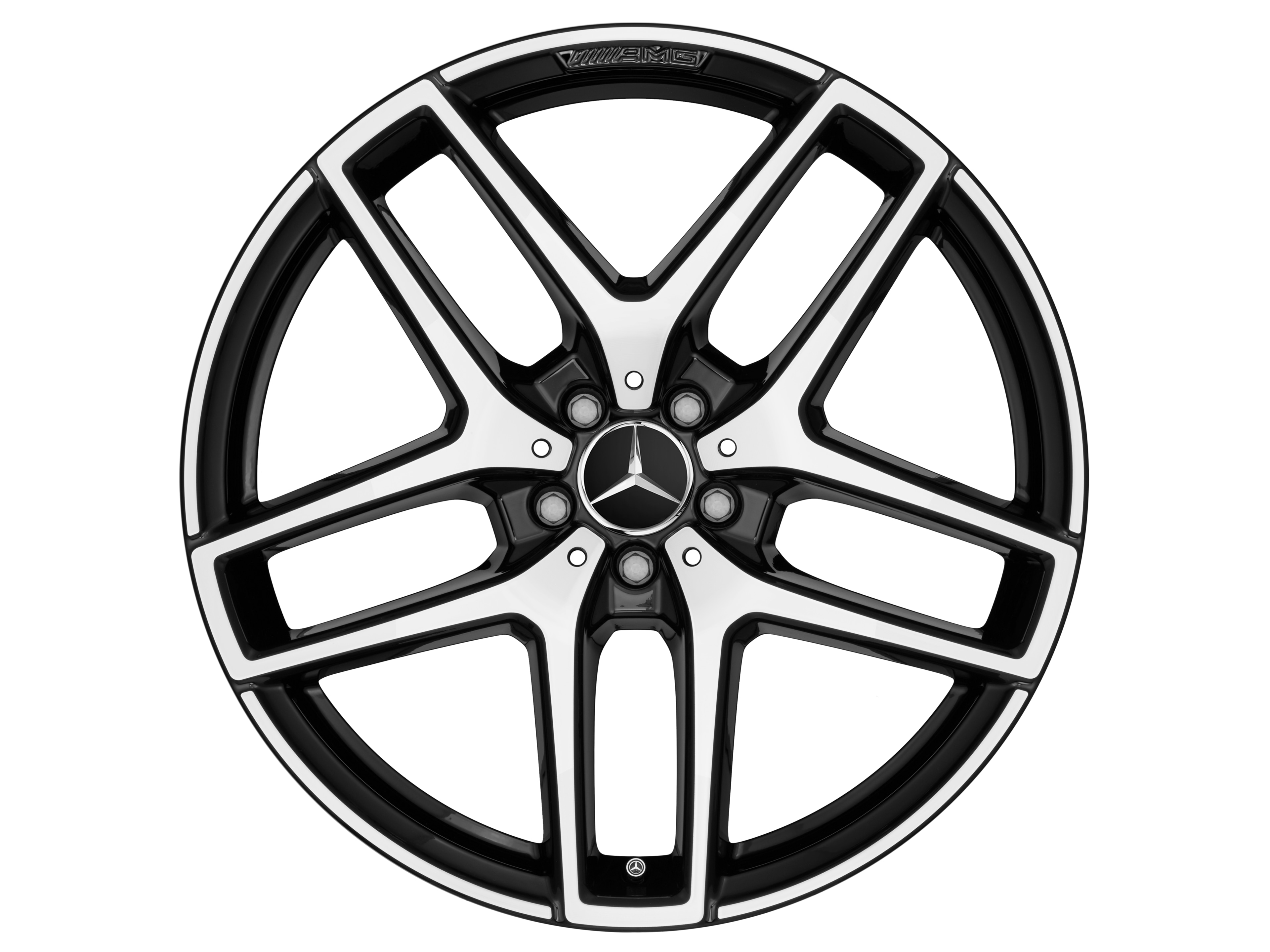 AMG 5-twin-spoke wheel, 48.3 cm (19-inch) - 8 J x 19 ET 38, black, high-sheen