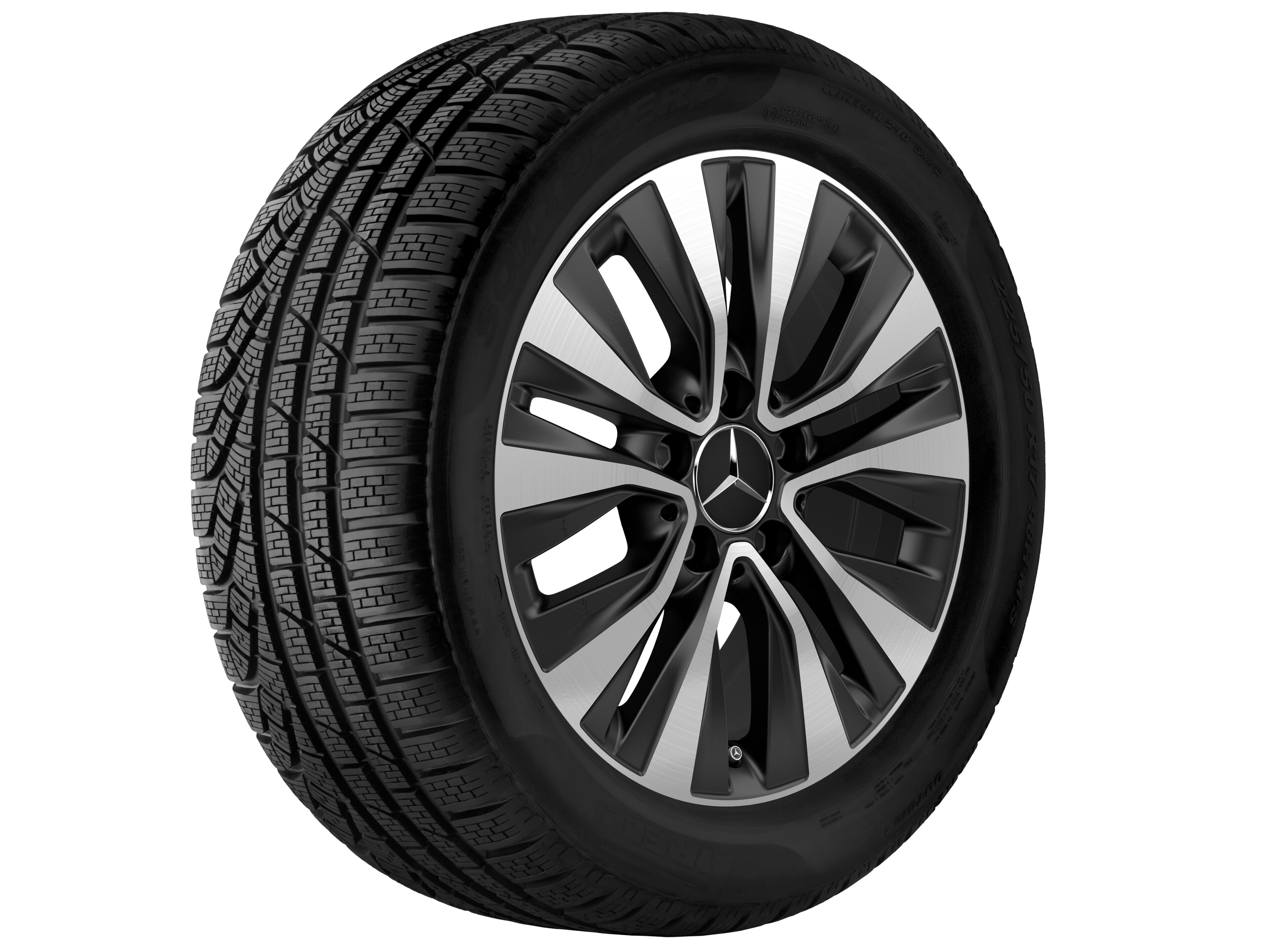 5-twin-spoke wheel, Aero, 40.6 cm (16-inch) - 6,5 J x 16 ET 44, matt black, high-sheen