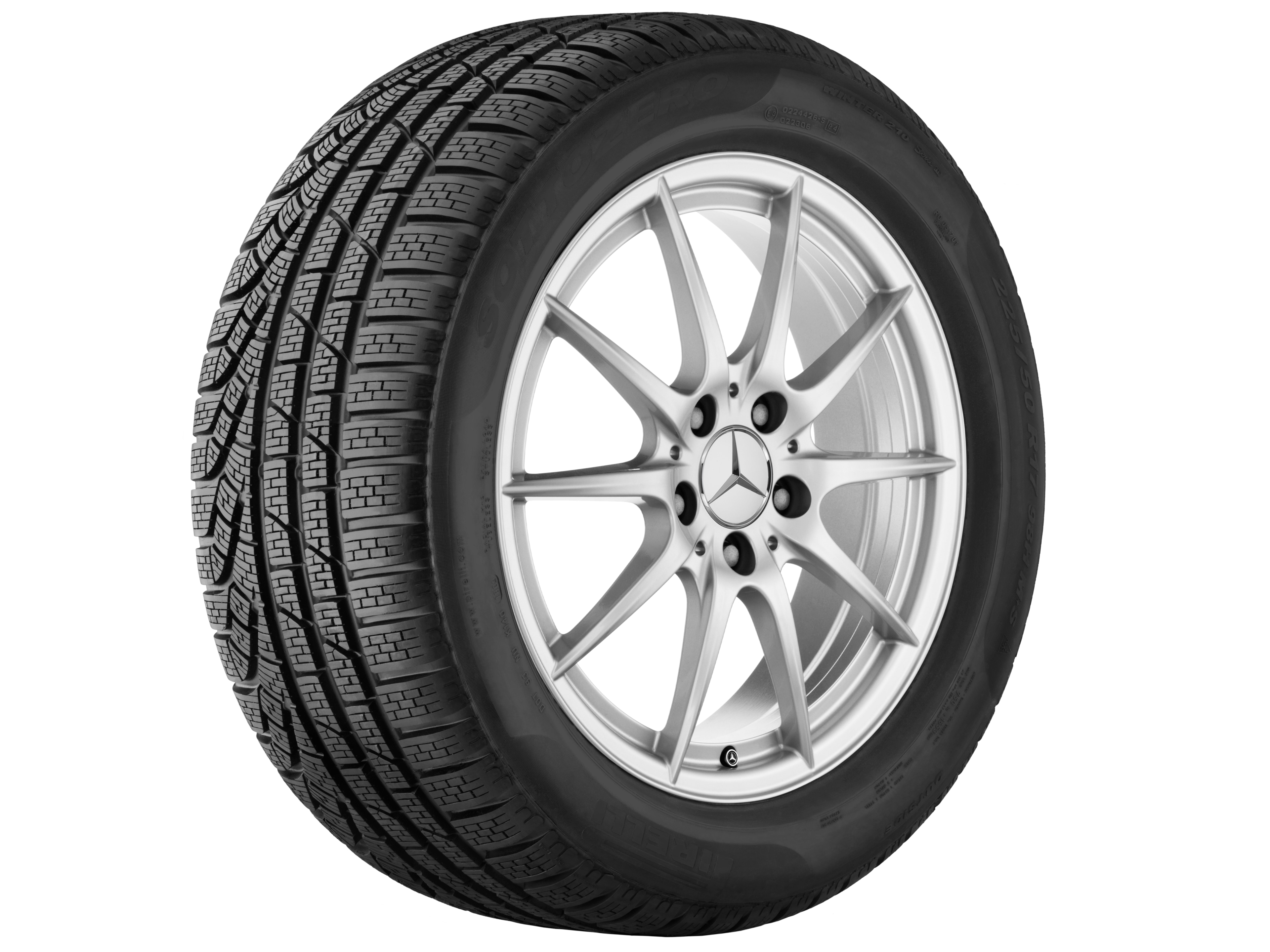 5-twin-spoke wheel, 43.2 cm (17-inch) - 6,5 J x 17 ET 49, titanium silver, painted