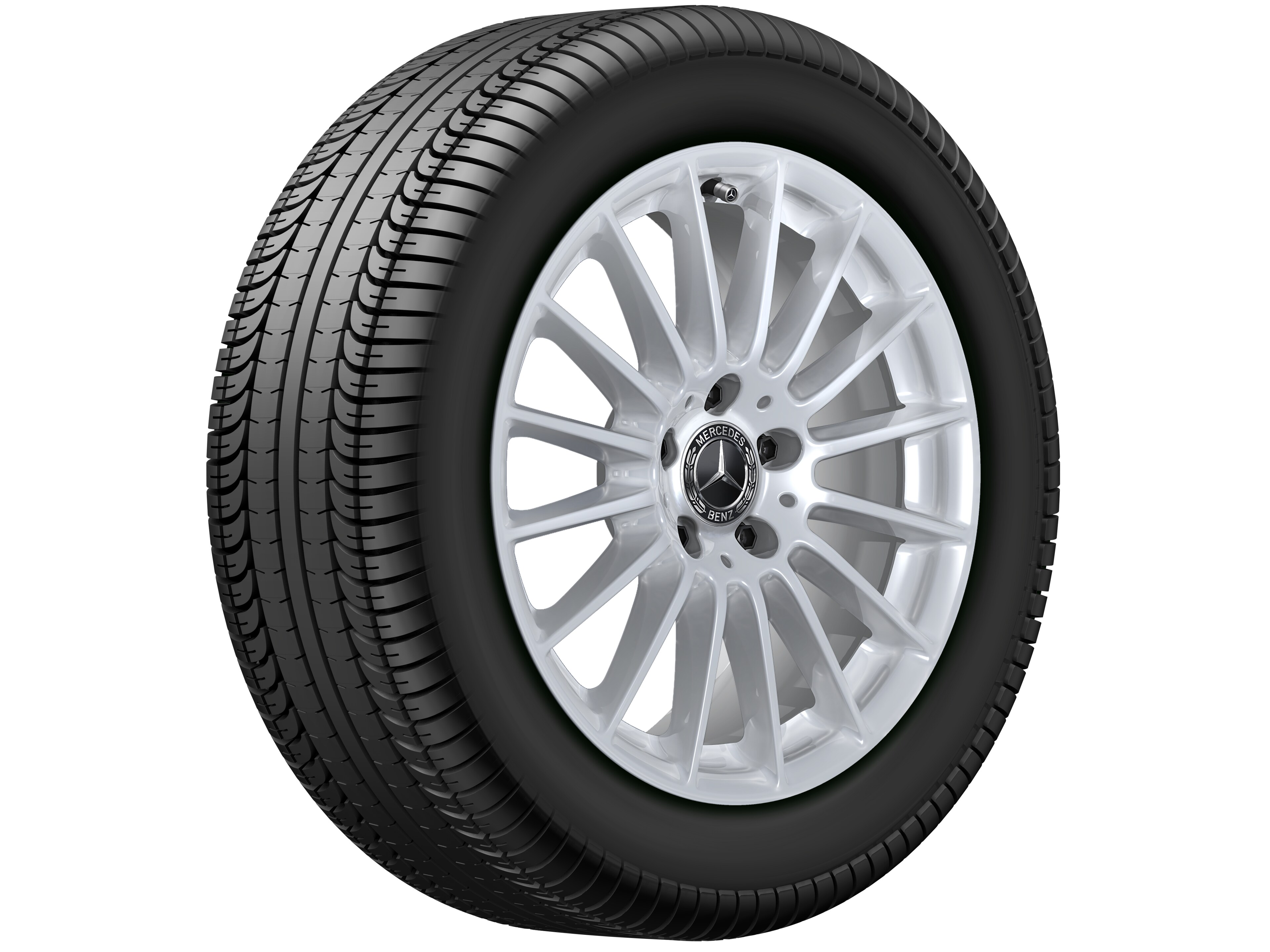 Multi-spoke wheel, 43.2 cm (17-inch) - 7,5 J x 17 ET 40, vanadium silver, painted
