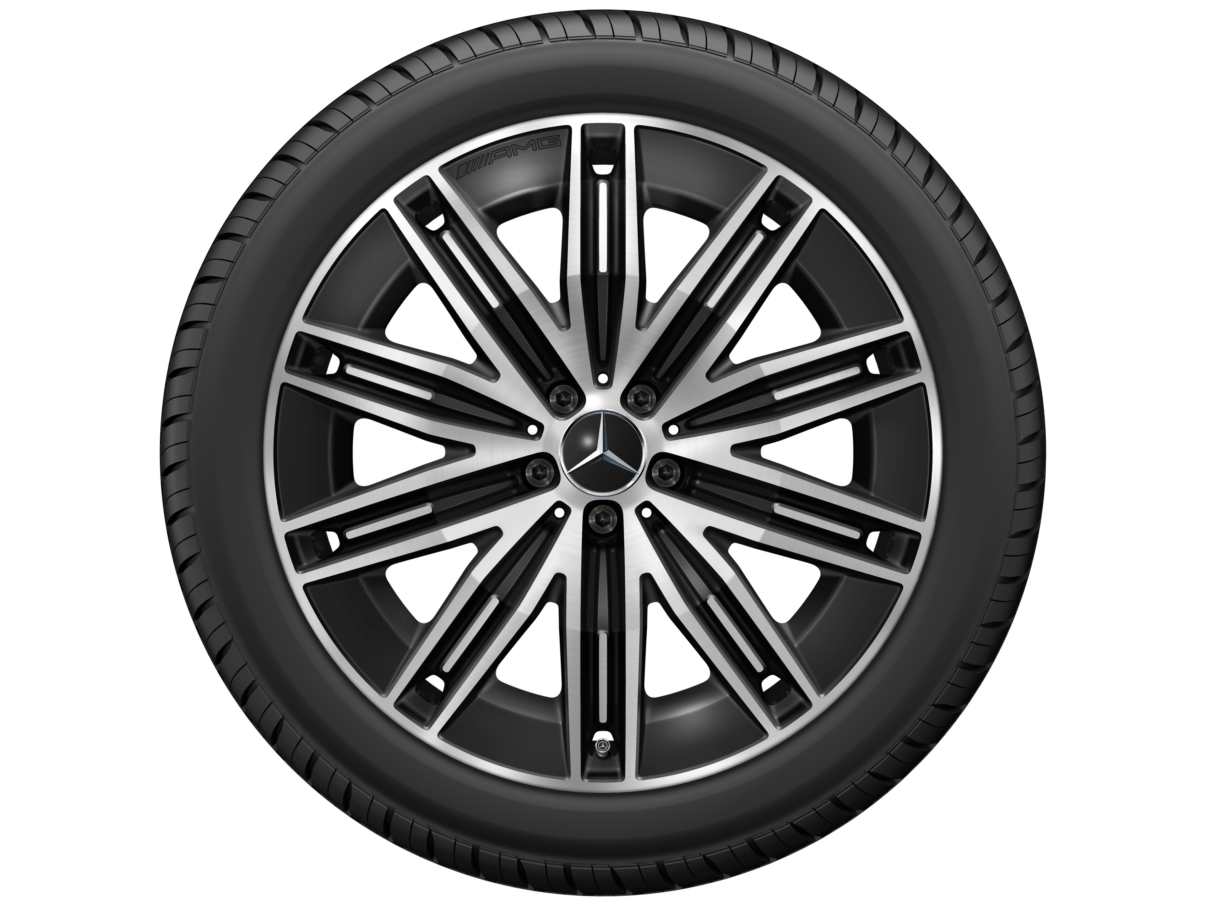 AMG multi-spoke wheel, 53.3 cm (21-inch) - 9,5 J x 21 ET 30,1, black, high-sheen