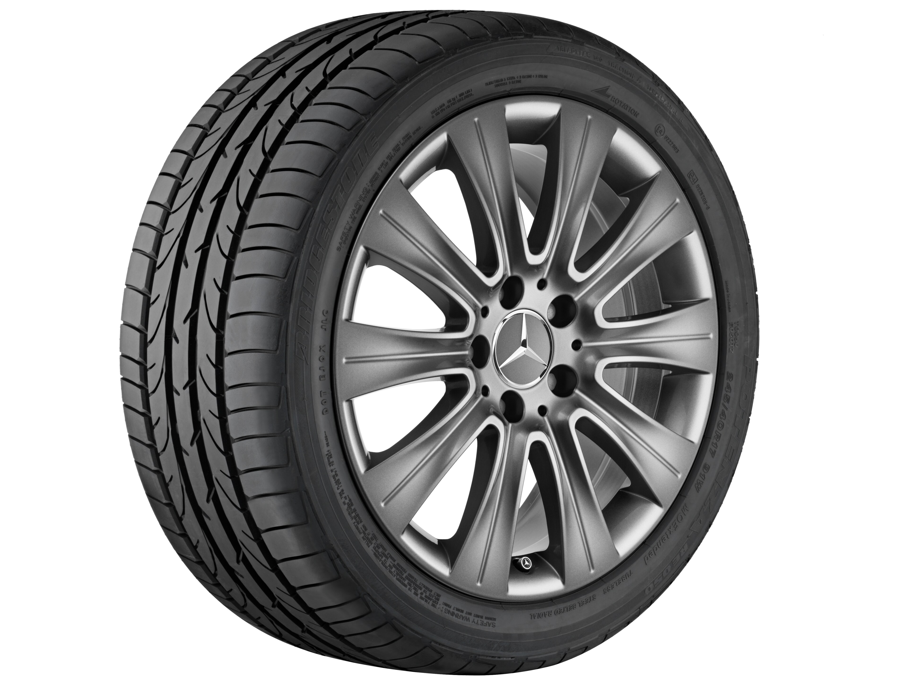 10-spoke wheel, 43.2 cm (17-inch) - 7,5 J x 17 ET 45, himalaya grey, painted
