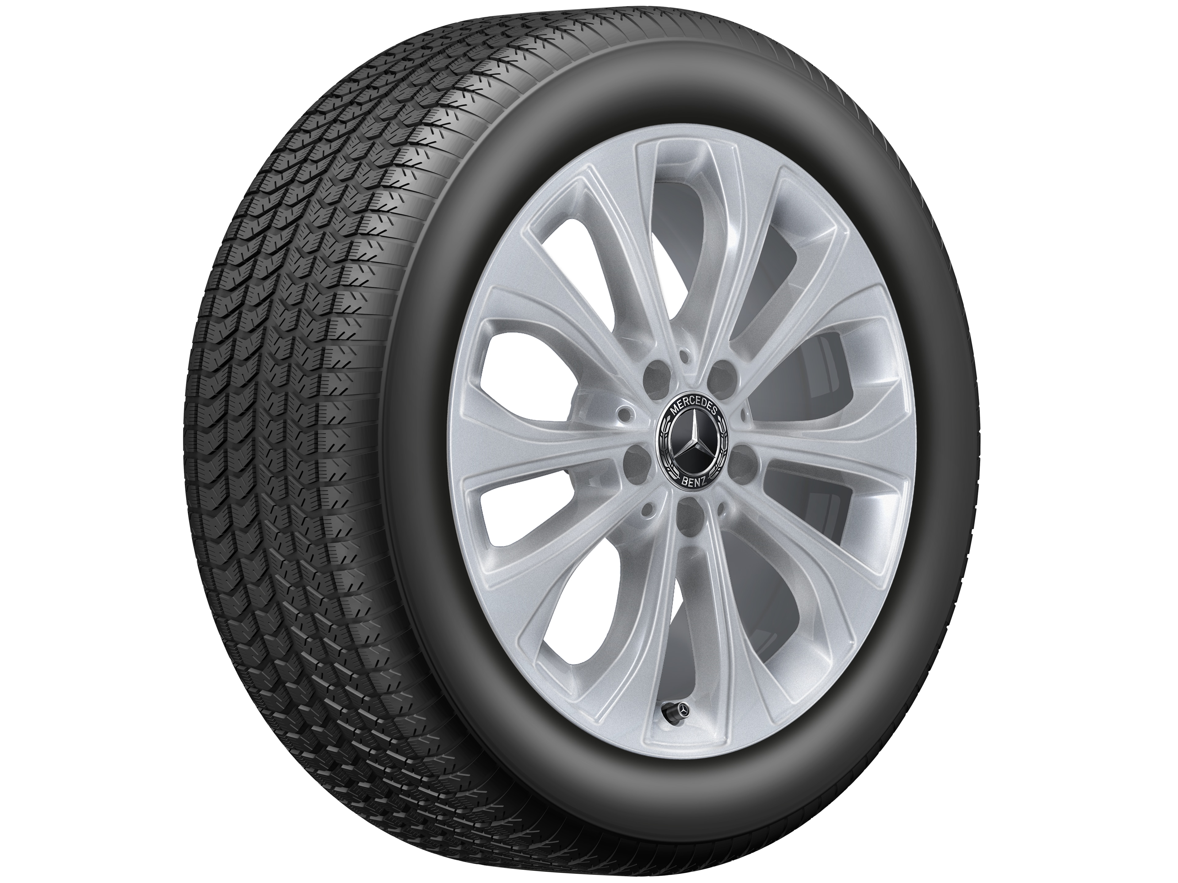 10-spoke wheel, 43.2 cm (17-inch) - 8 J x 17 ET 54, vanadium silver, painted