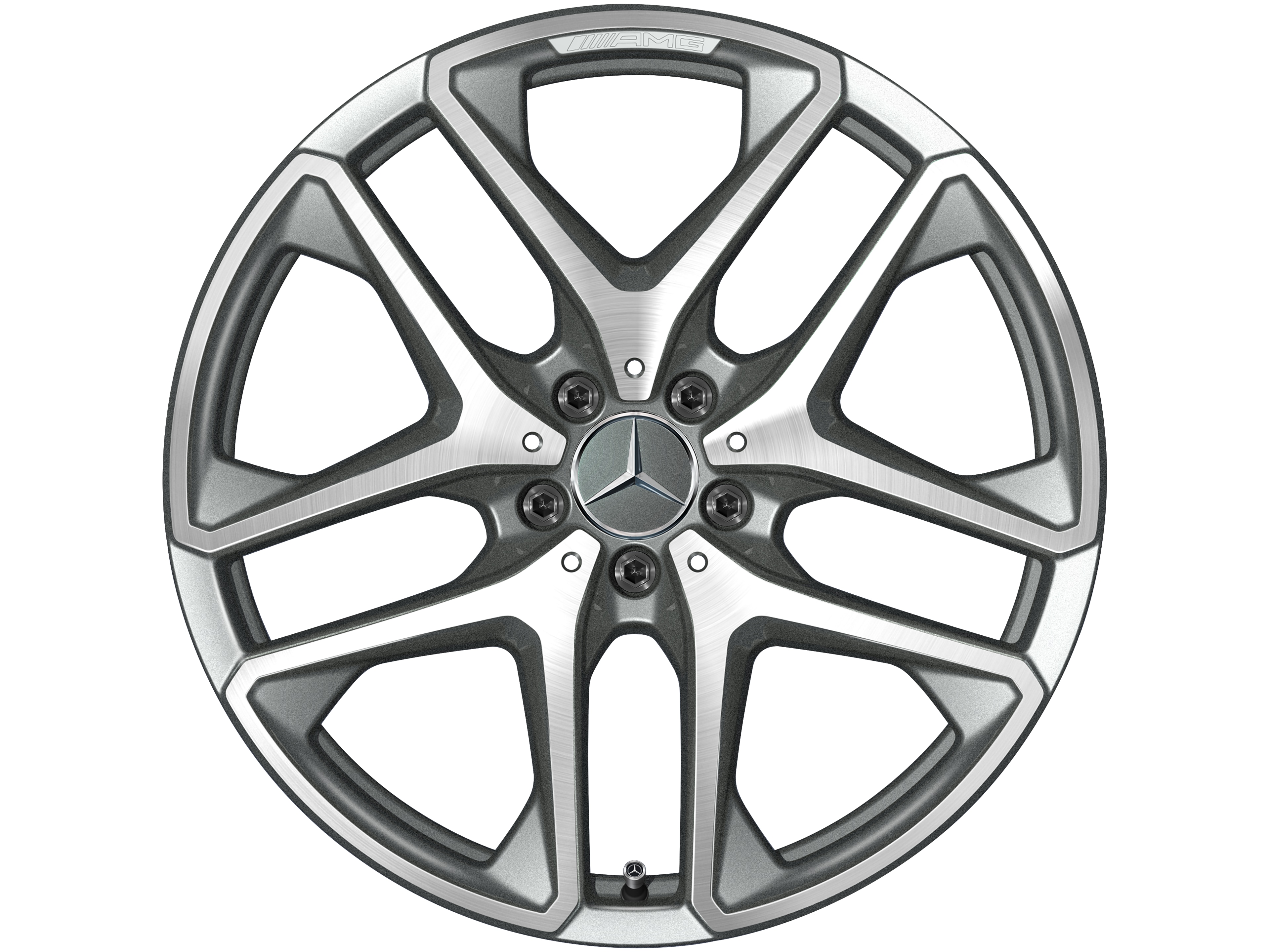 AMG 5-twin-spoke wheel, 50.8 cm (20-inch) - 10 J x 20 ET 28, titanium grey, high-sheen