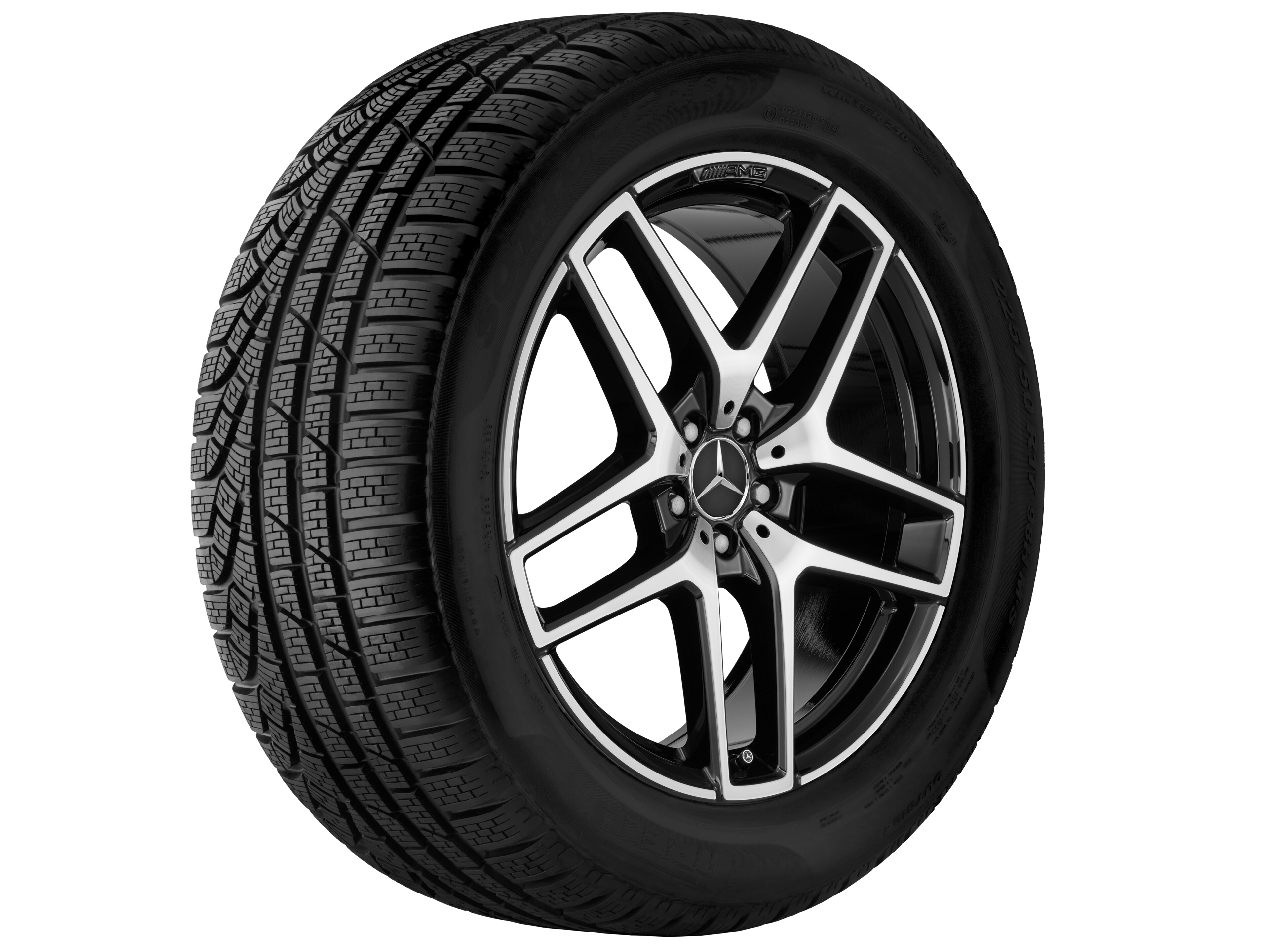 AMG 5-twin-spoke wheel, 48.3 cm (19-inch) - 9 J x 19 ET 20, black, high-sheen