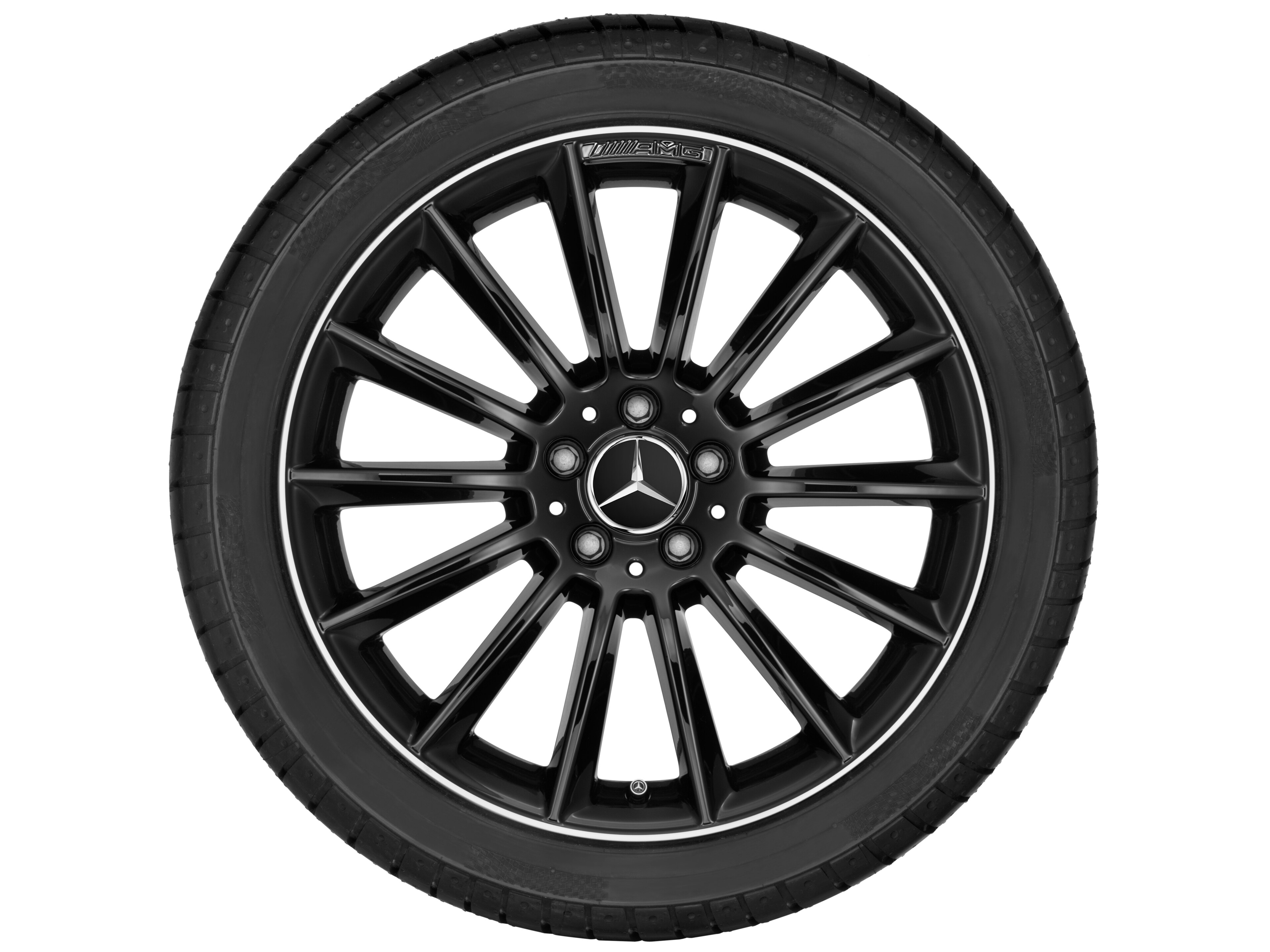 AMG multi-spoke wheel, 48.3 cm (19-inch), High-sheen rim flange - 8 J x 19 ET 43,5, black, high-sheen