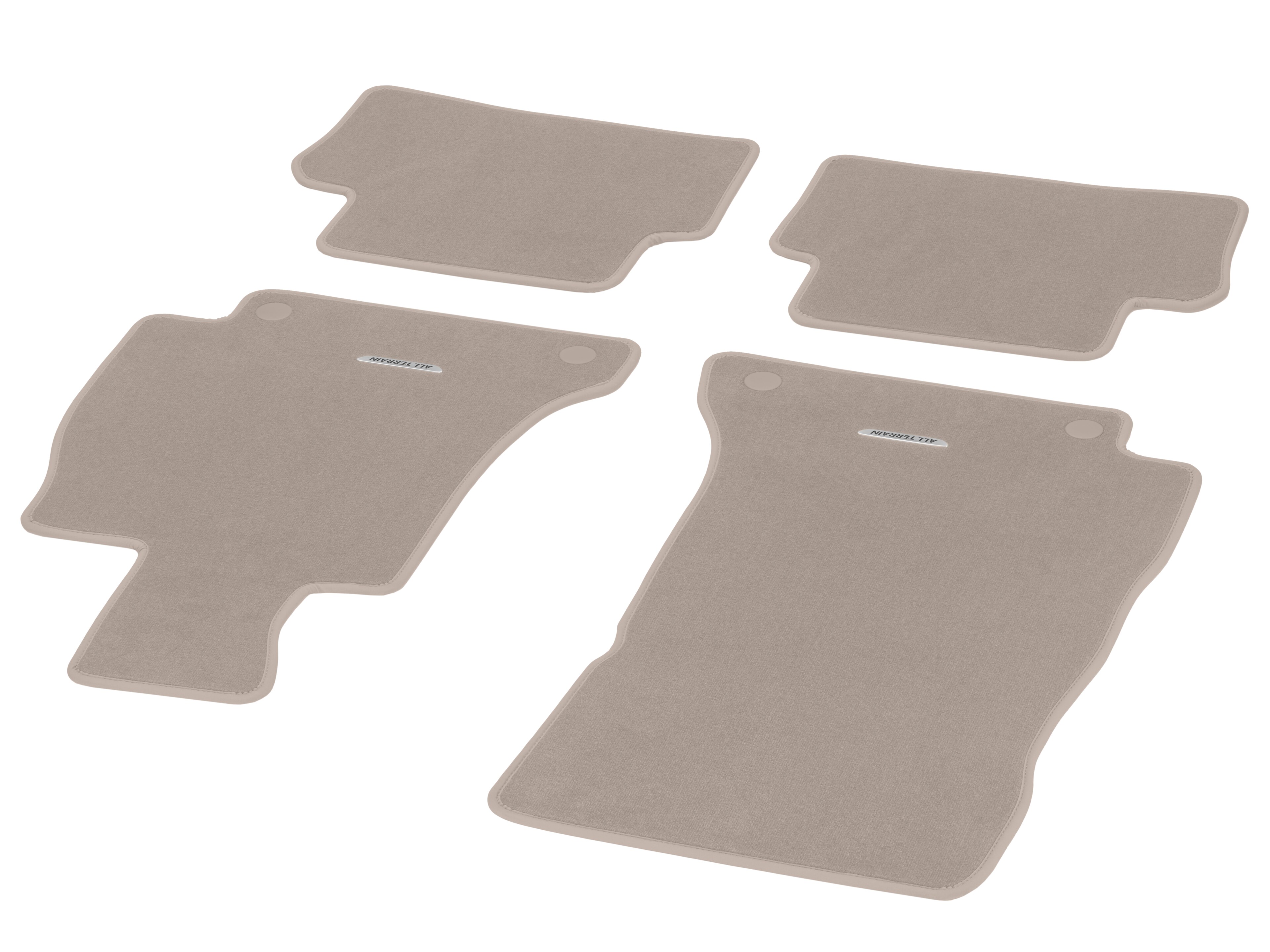 Velour floor mats CLASSIC, Set, Set of 4, All-Terrain - RHD, macchiato beige
