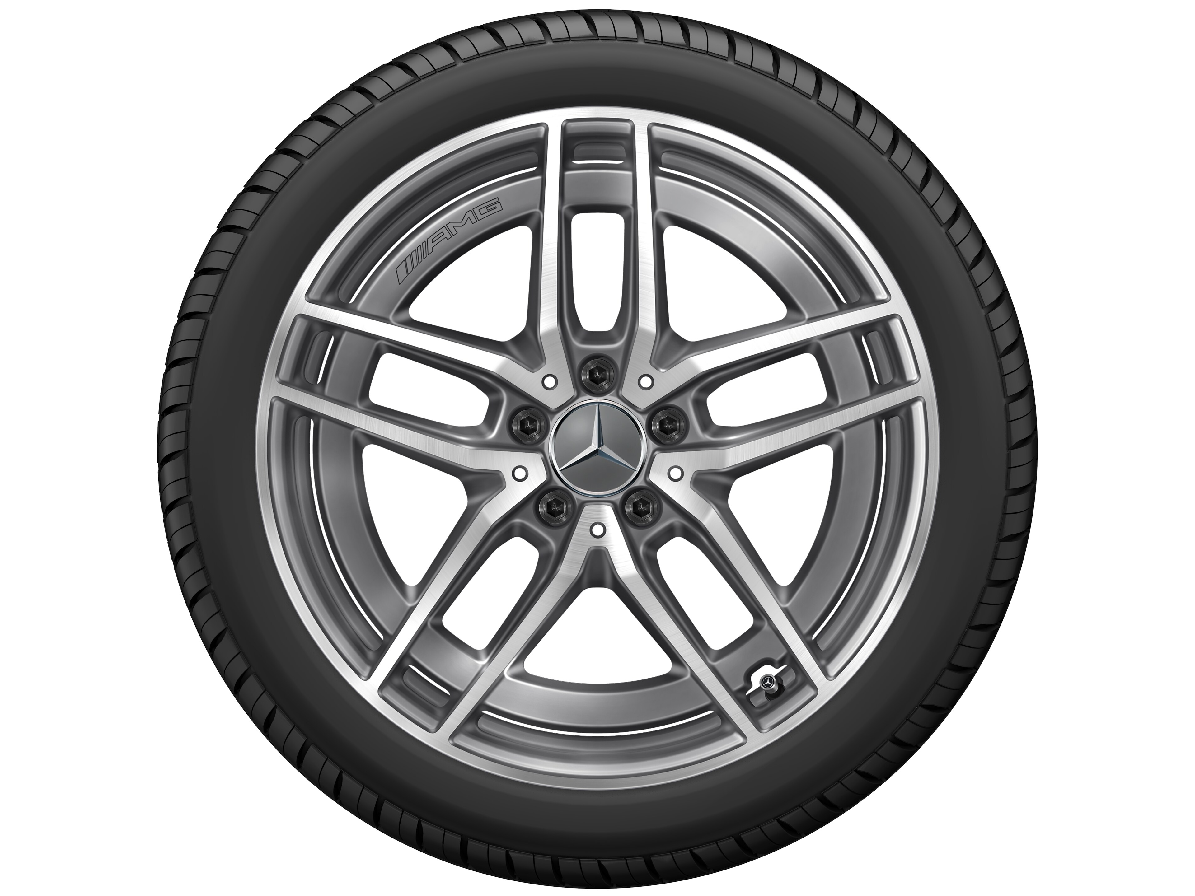 AMG 5-twin-spoke wheel, 48.3 cm (19-inch) - 8 J x 19 ET 20, tantalite grey, high-sheen