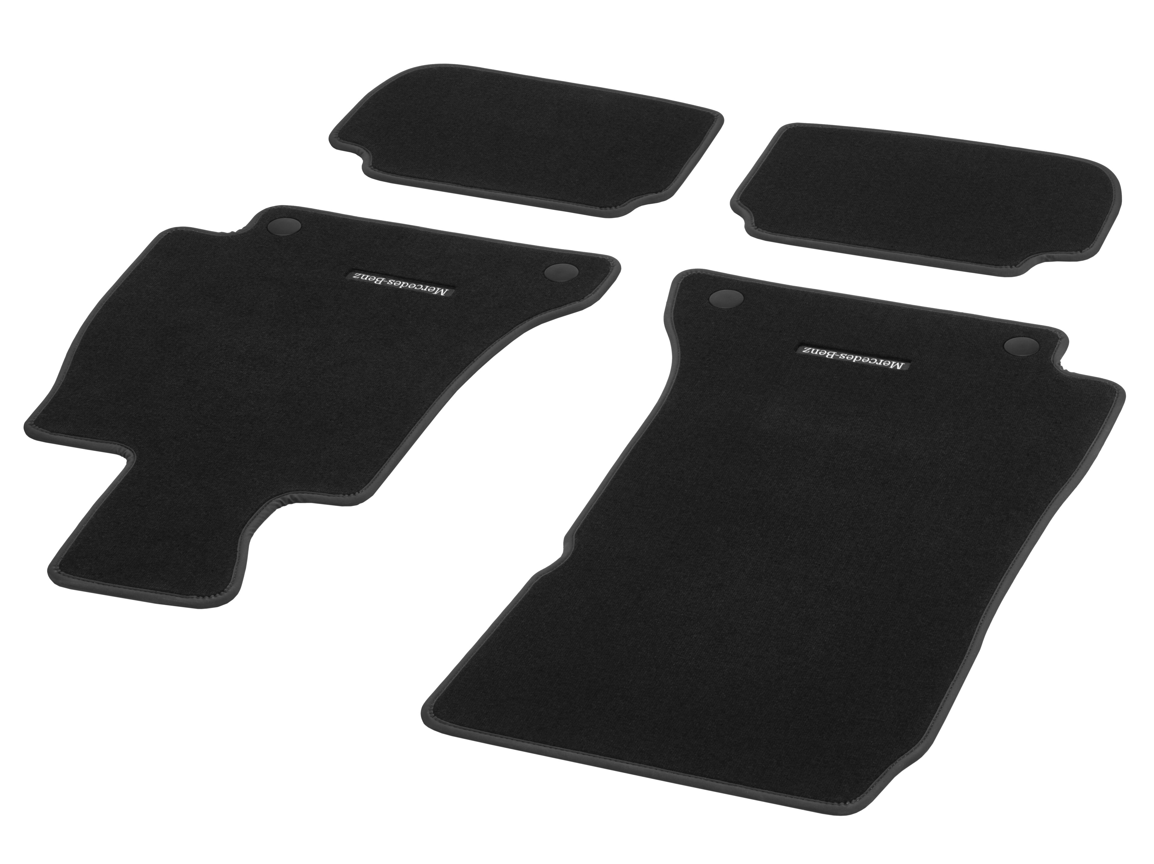 Velour floor mats CLASSIC, Set, Set of 4 - RHD, black