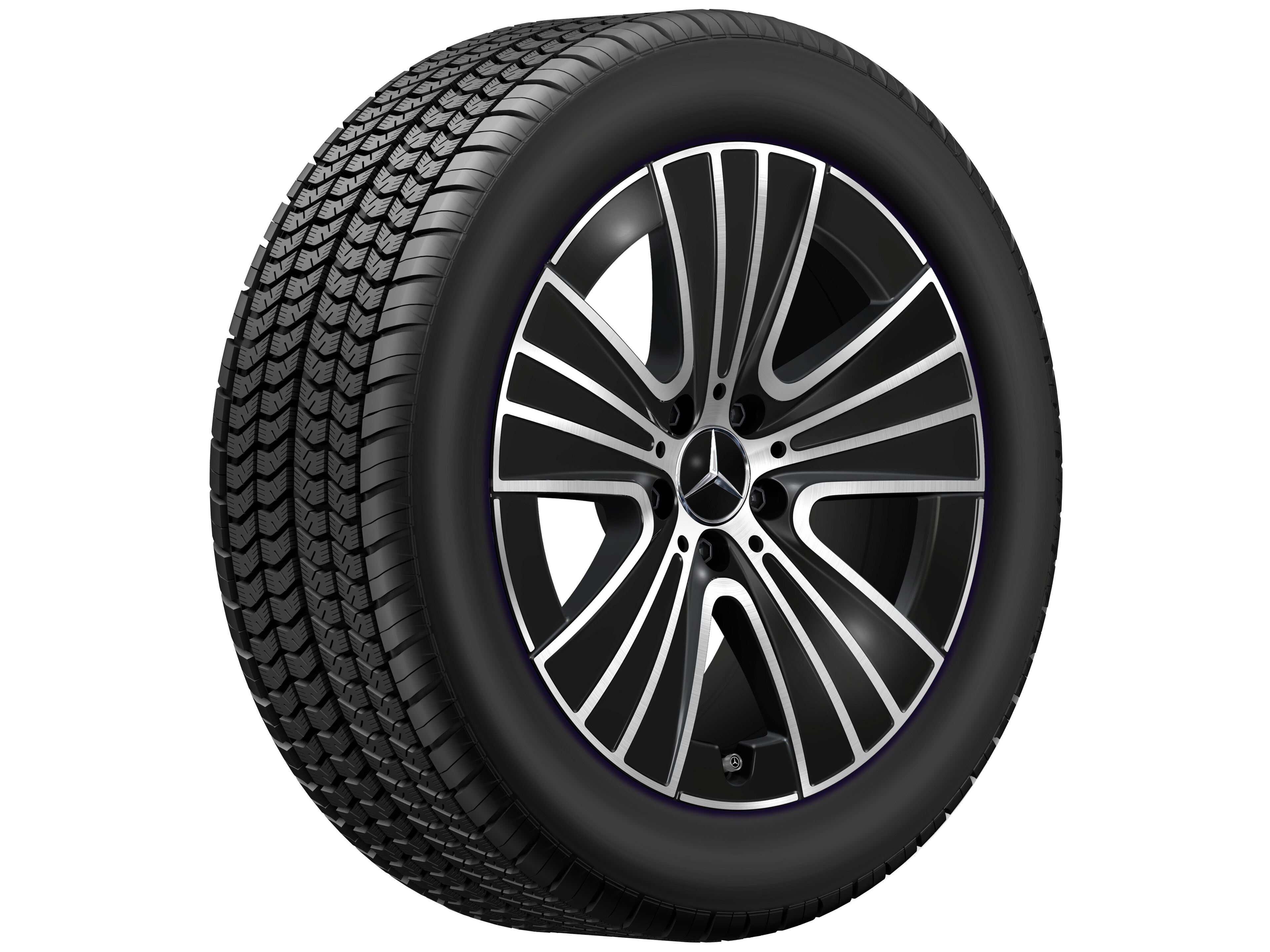 5-triple-spoke wheel, 45.7 cm (18-inch) - 8 J x 18 ET 32,5, black, high-sheen
