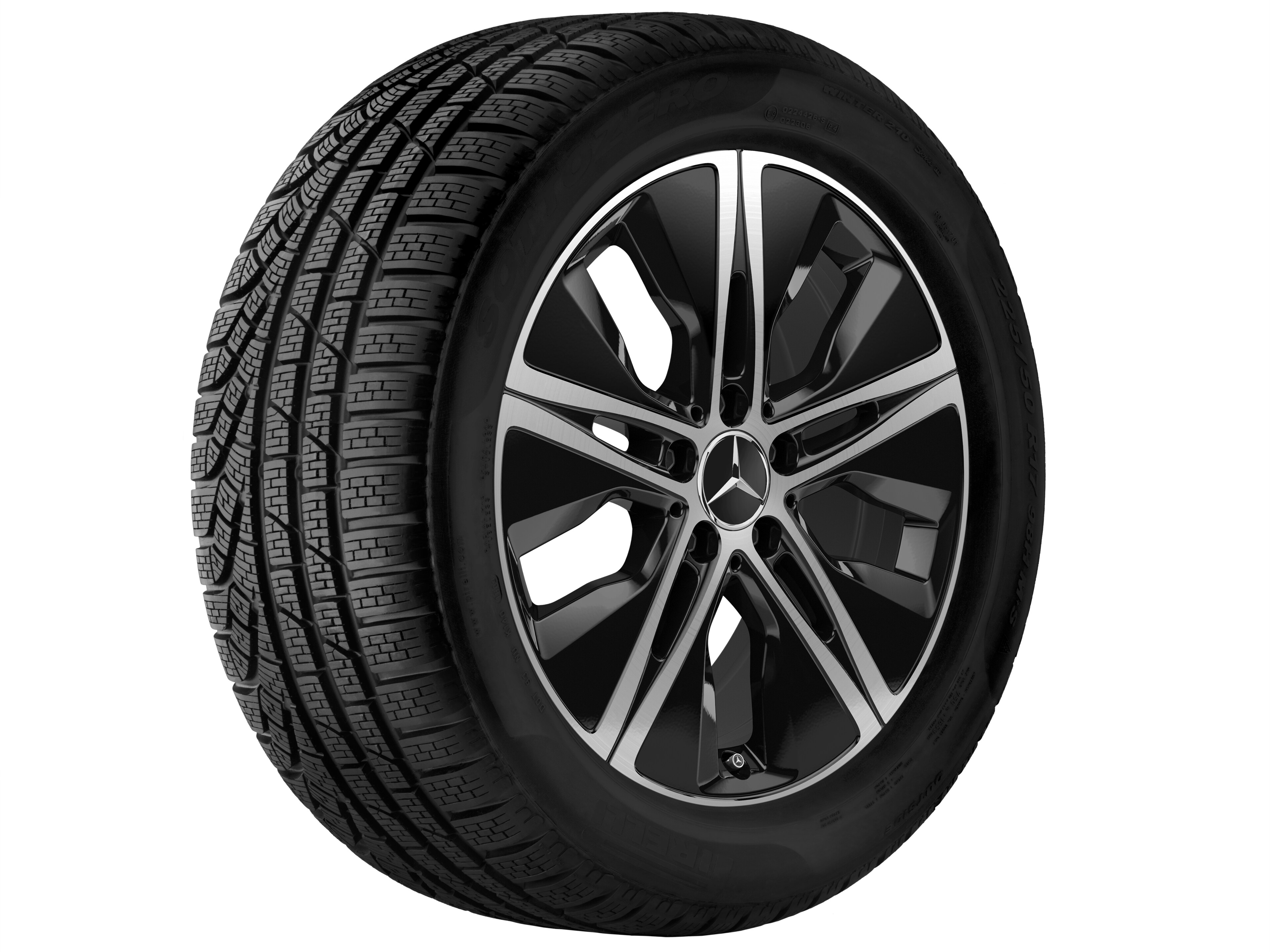 5-hole wheel, Aero, 45.7 cm (18-inch) - 7,5 J x 18 ET 49, black, high-sheen