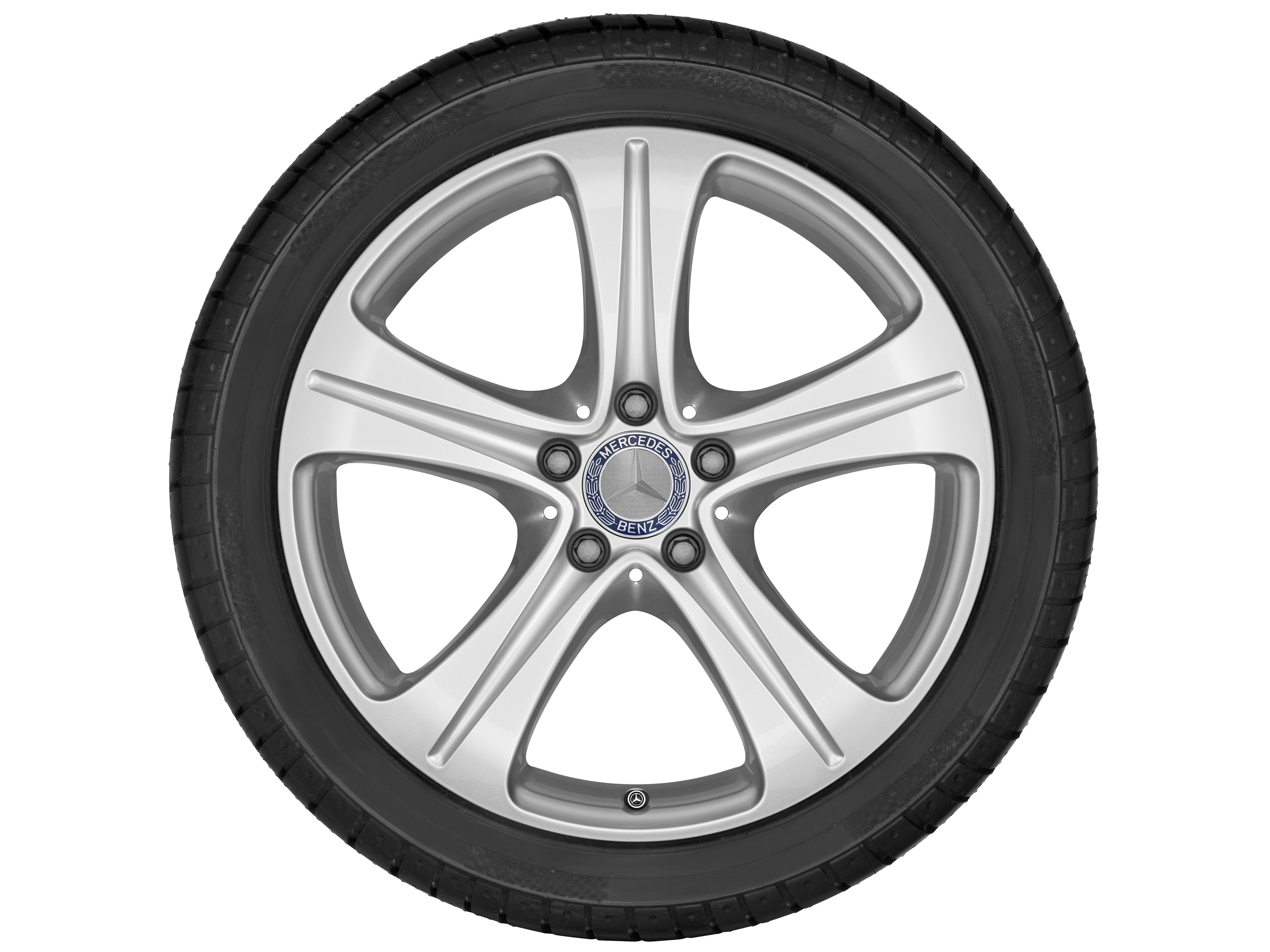 5-spoke wheel, 43.2 cm (17-inch) - 7,5 J x 17 ET 40, vanadium silver, painted