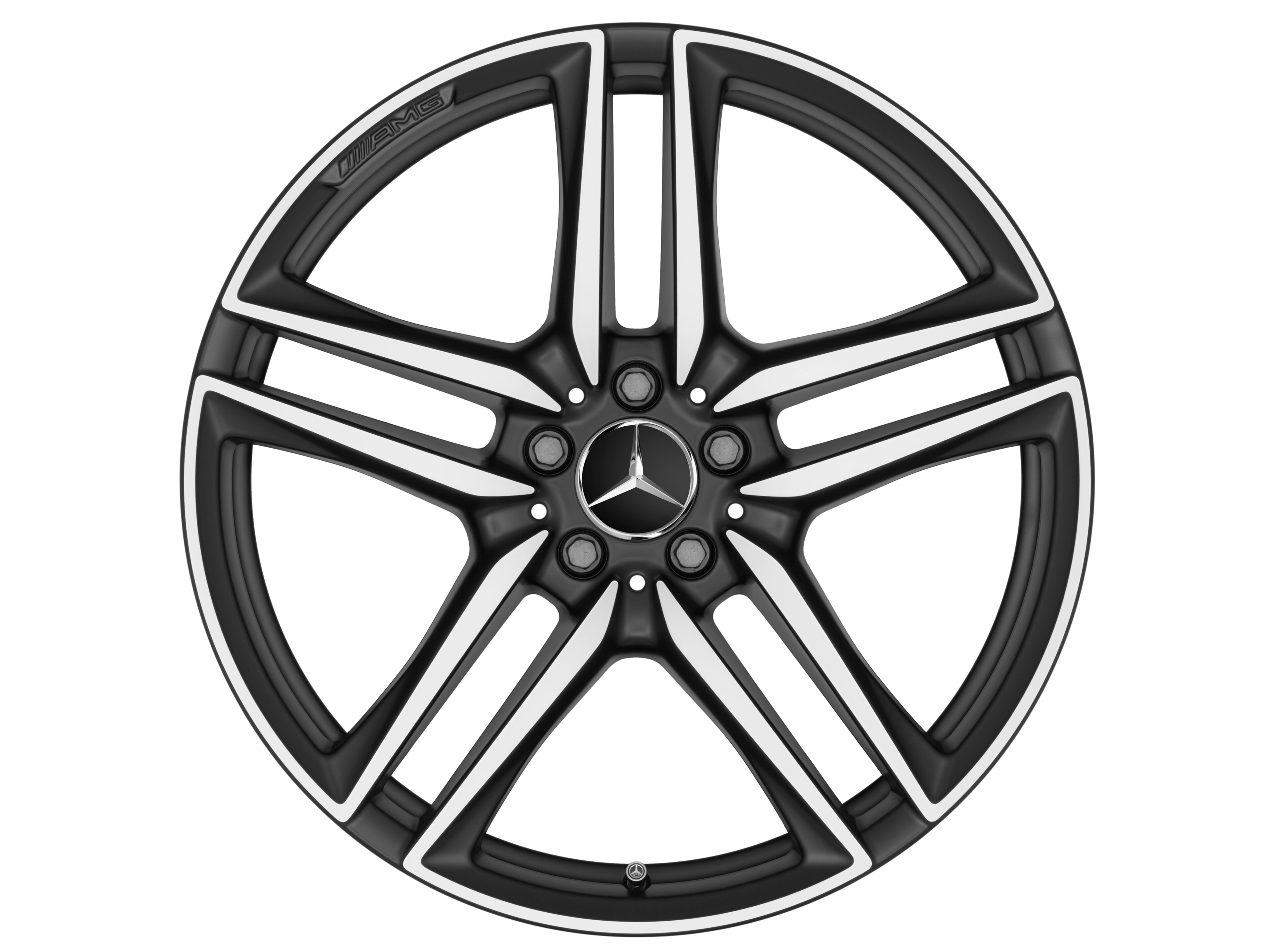 AMG 5-twin-spoke wheel, 50.8 cm (20-inch) - 9,5 J x 20 ET 25, matt black, high-sheen