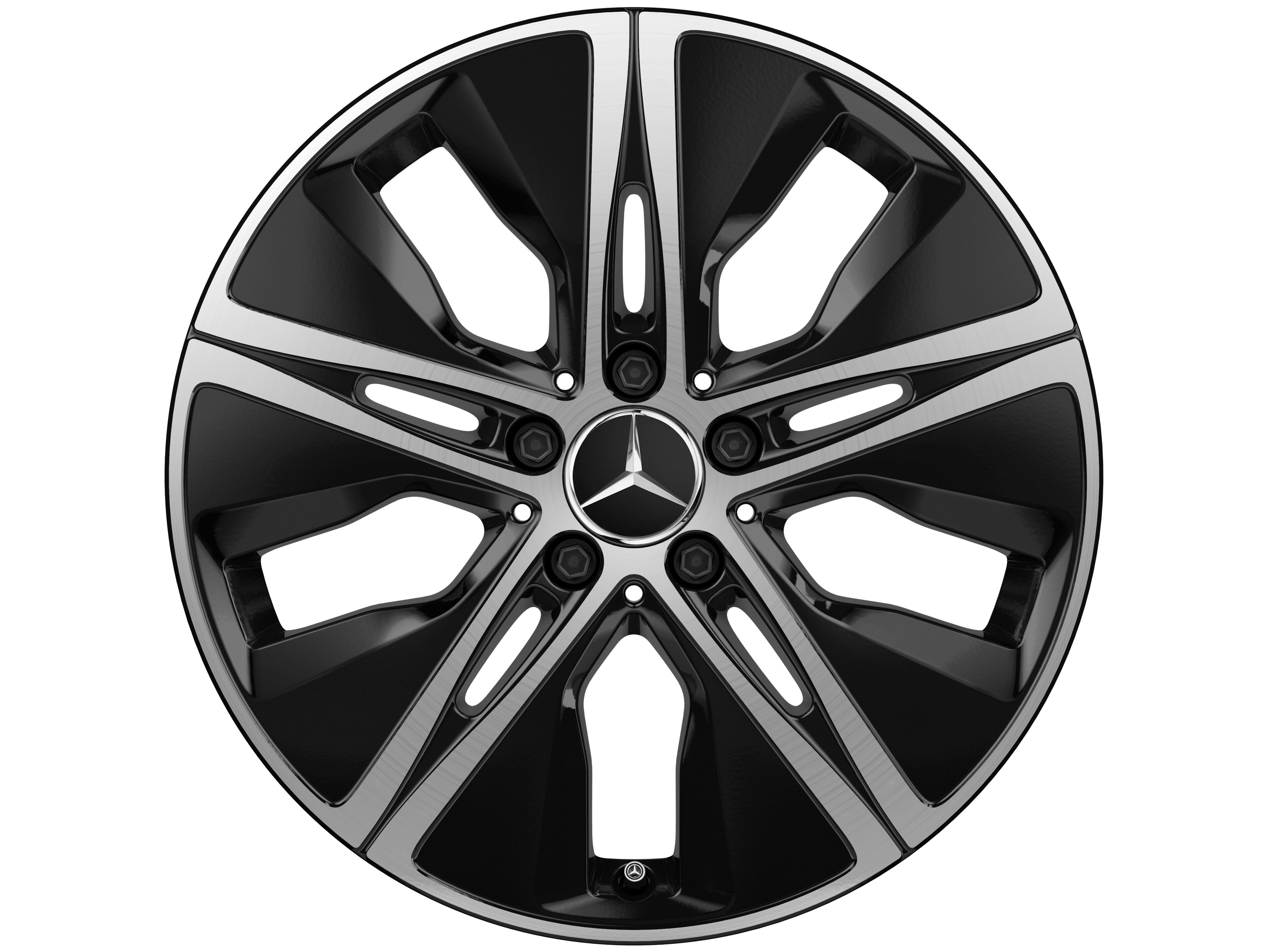 5-hole wheel, Aero, 45.7 cm (18-inch) - 7,5 J x 18 ET 49, black, high-sheen