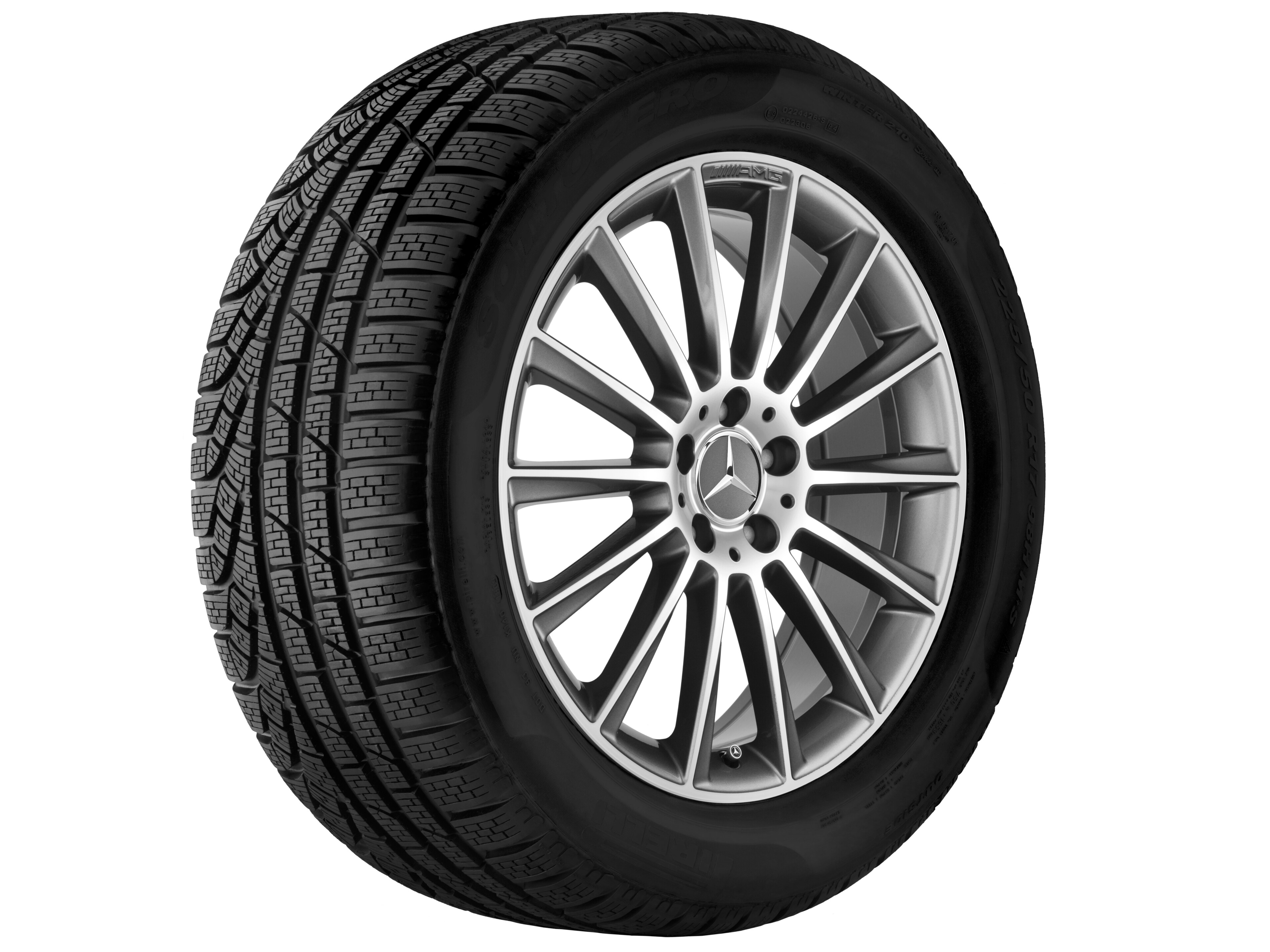 AMG multi-spoke wheel, 48.3 cm (19-inch) - 7,5 J x 19 ET 33, titanium grey, high-sheen