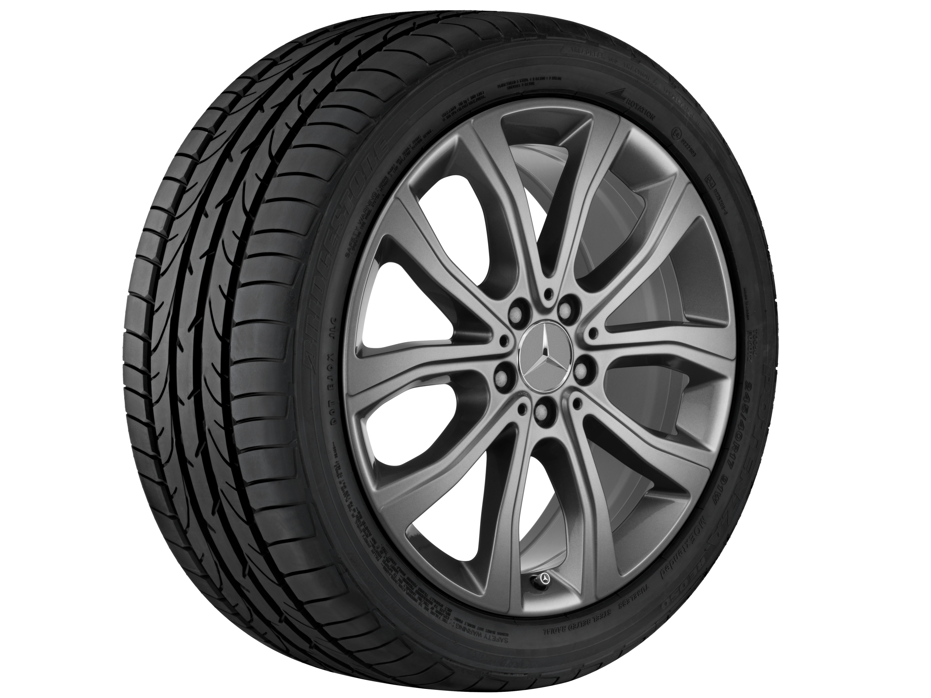 5-twin-spoke wheel, 48.3 cm (19-inch) - 8 J x 19 ET 56, himalaya grey, painted