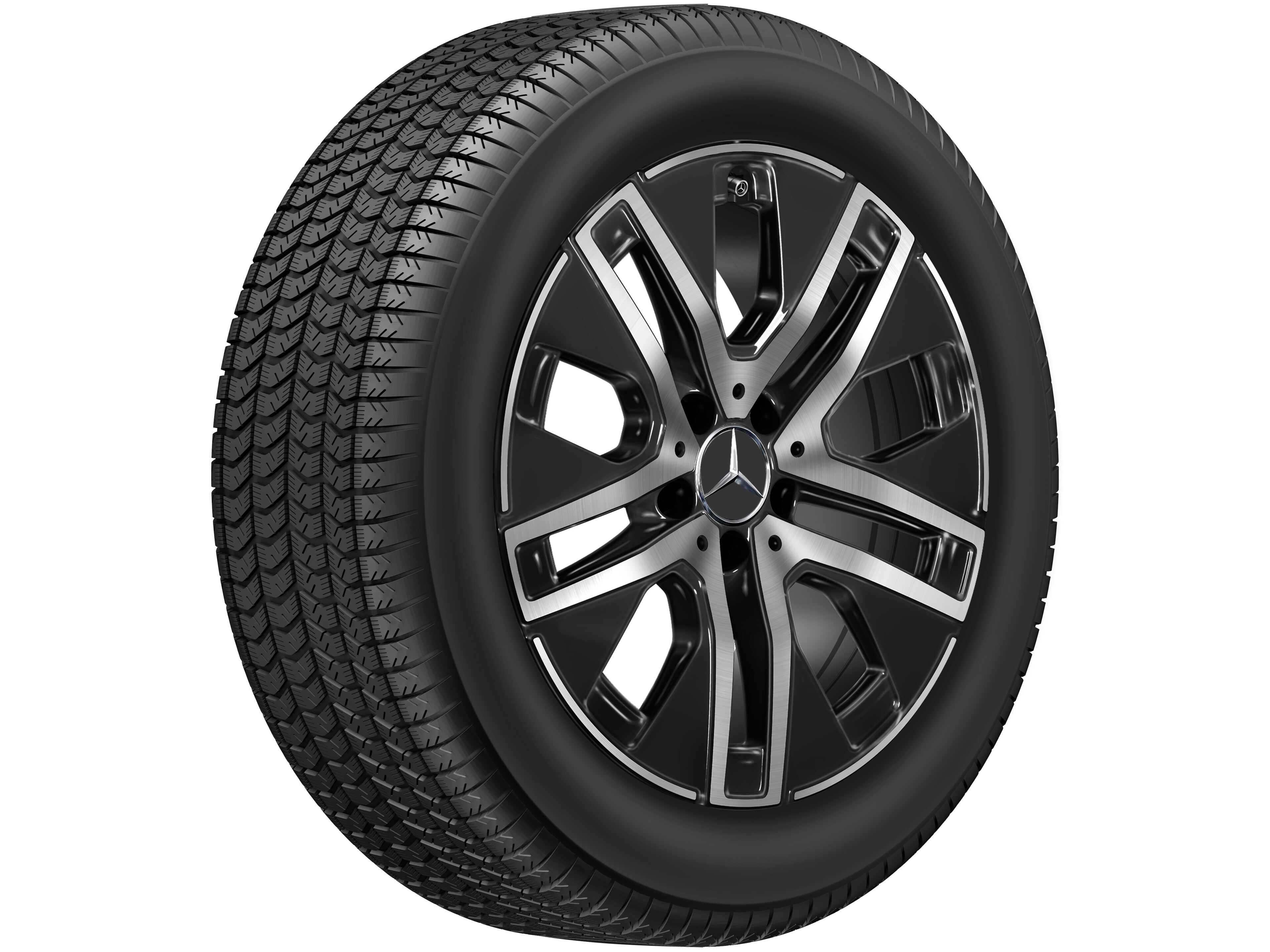 5-twin-spoke wheel, Aero, 45.7 cm (18-inch) - 7,5 J x 18 ET 53, black, high-sheen