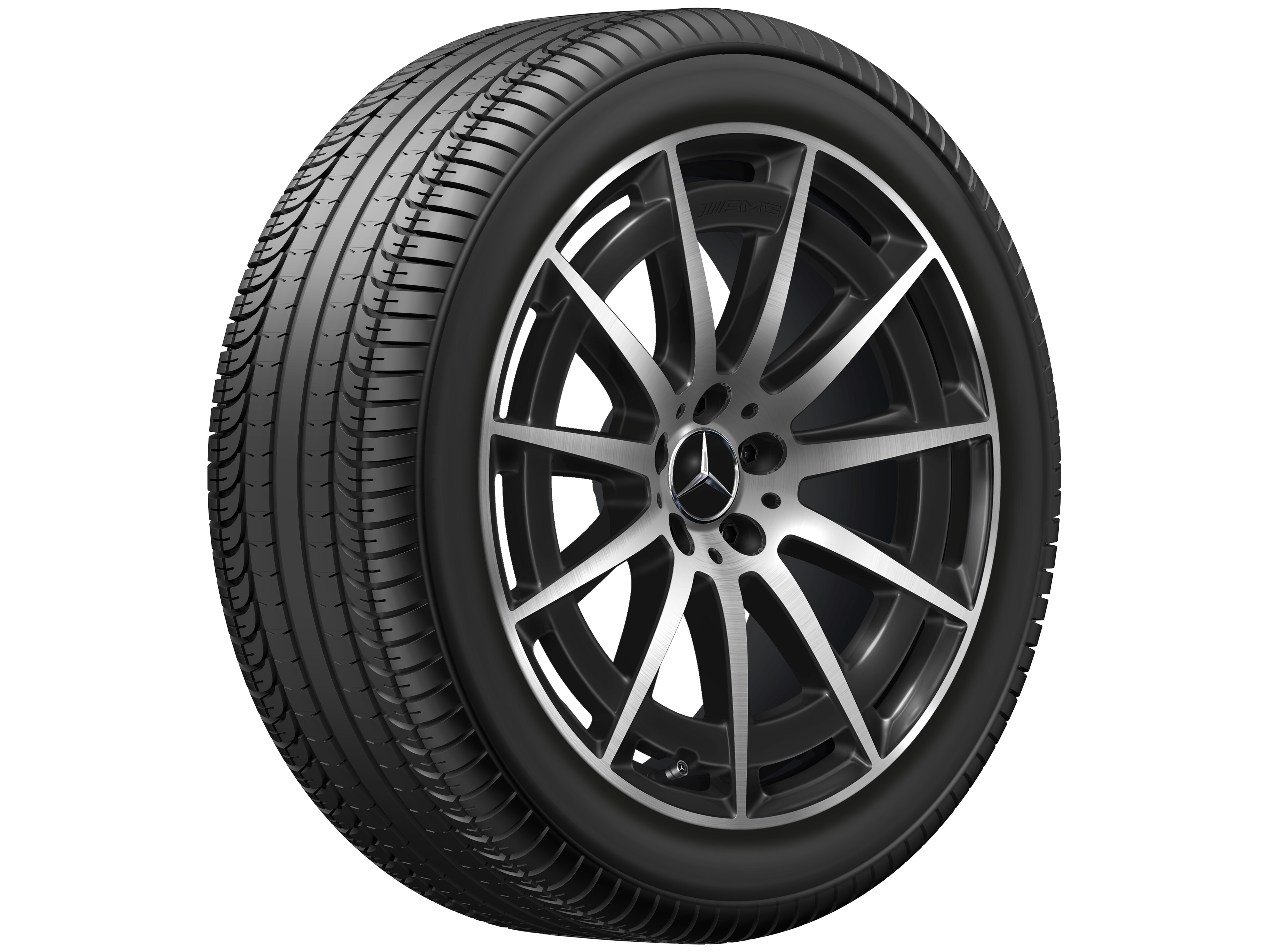 AMG multi-spoke wheel, 50.8 cm (20-inch) - 7,5 J x 20 ET 32, black, high-sheen