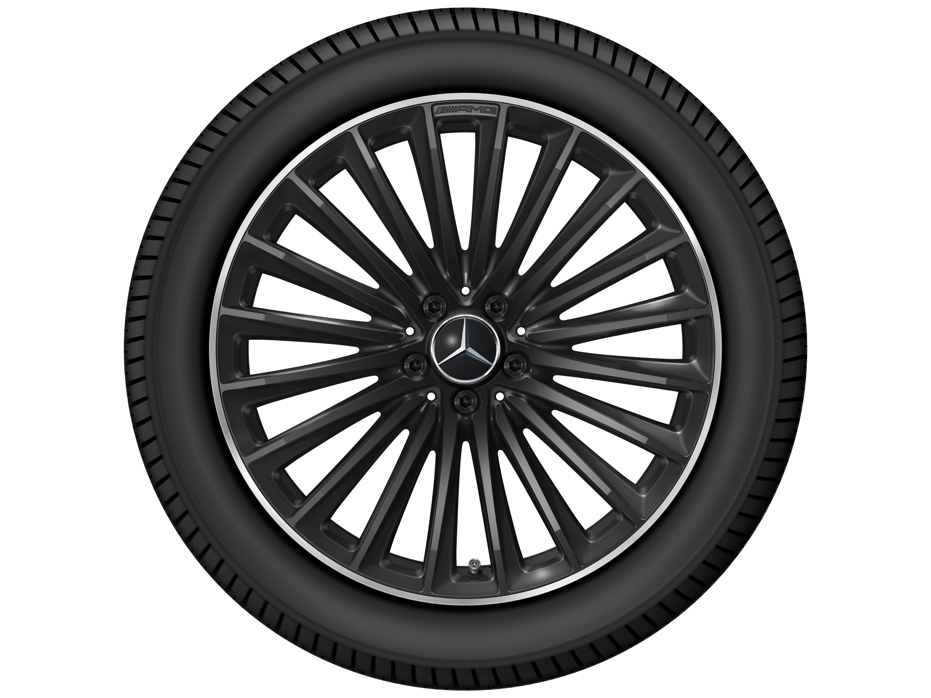 AMG multi-spoke wheel, 50.8 cm (20-inch), High-sheen rim flange - 8,5 J x 20 ET 34,5, black, high-sheen rim flange