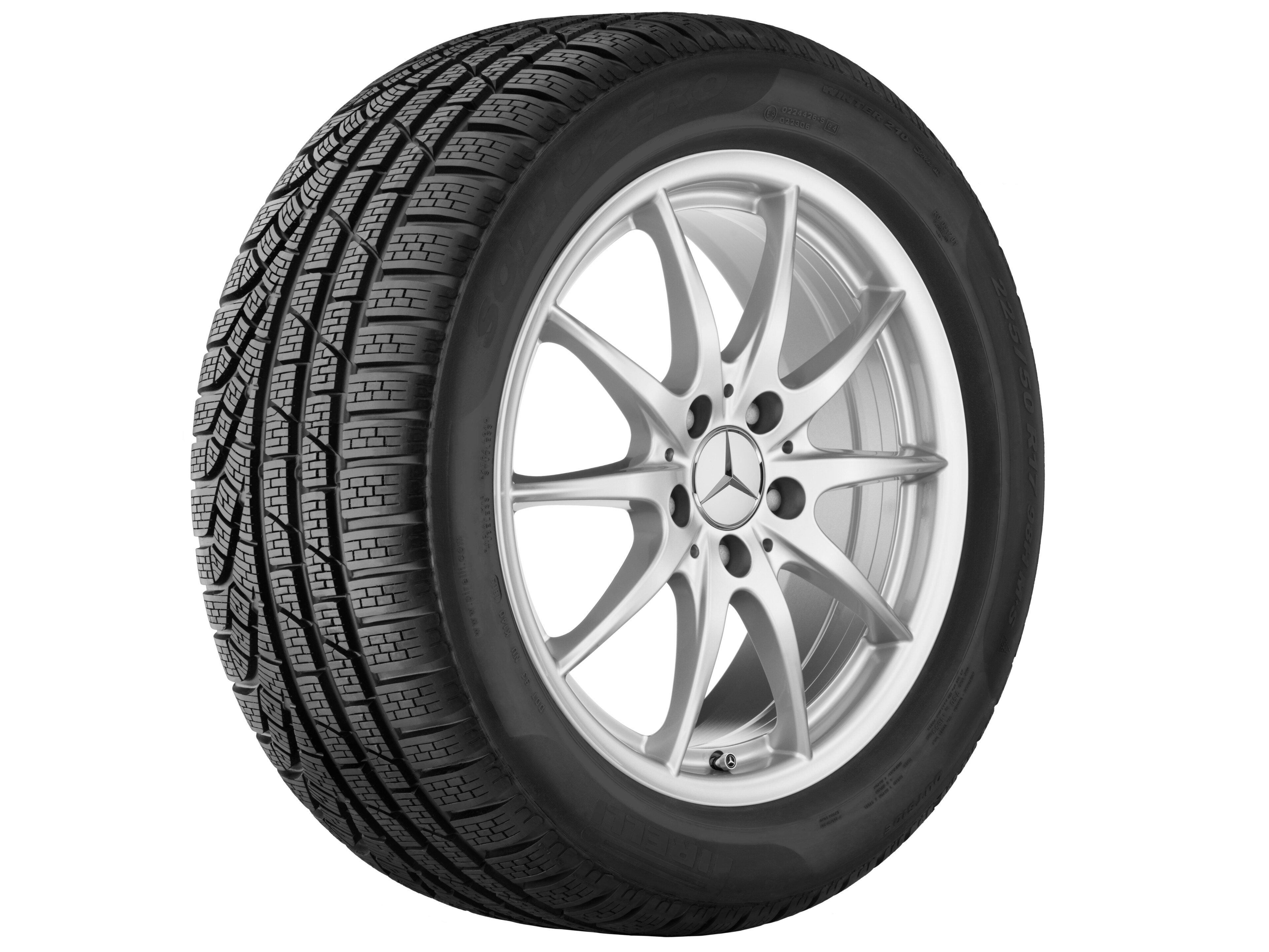 5-twin-spoke wheel, 43.2 cm (17-inch) - 7,5 J x 17 ET 52,5, titanium silver, painted