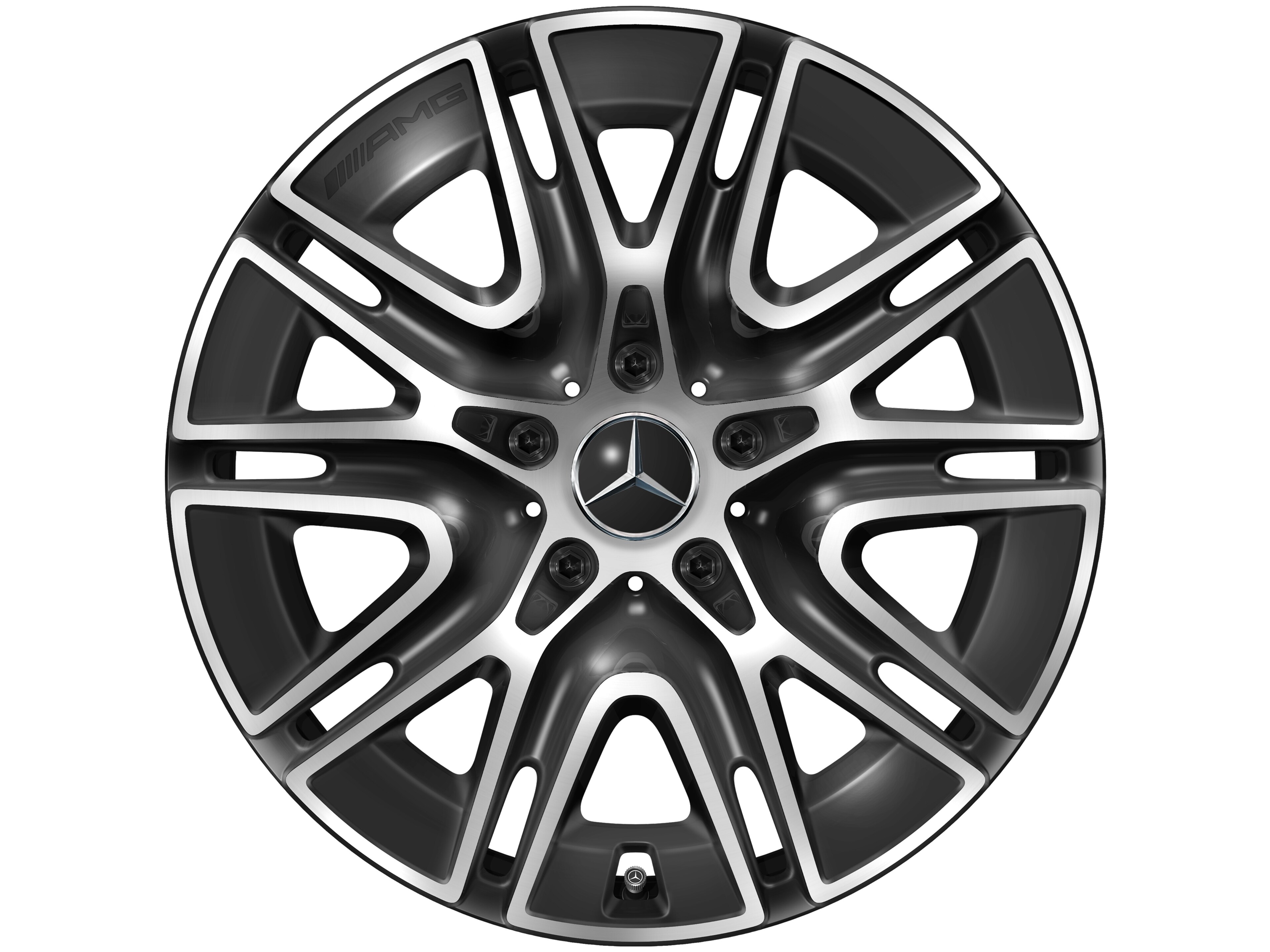 AMG 10-spoke wheel, 50.8 cm (20-inch) - 8,5 J x 20 ET 32,2, black, high-sheen
