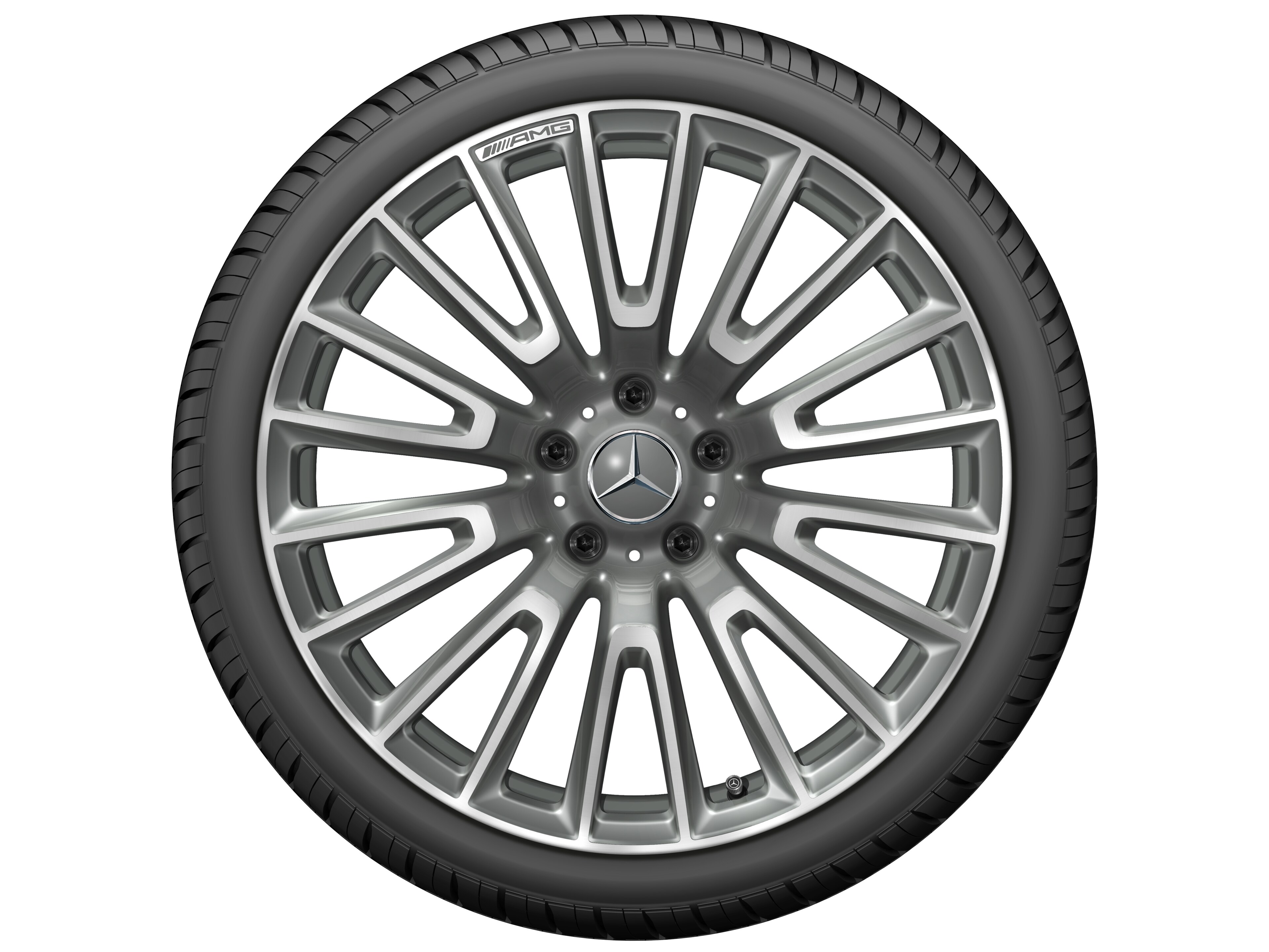 AMG 10-twin-spoke forged wheel, 55.9 cm (22-inch) - 10 J x 22 ET 36,1, himalaya grey, high-sheen