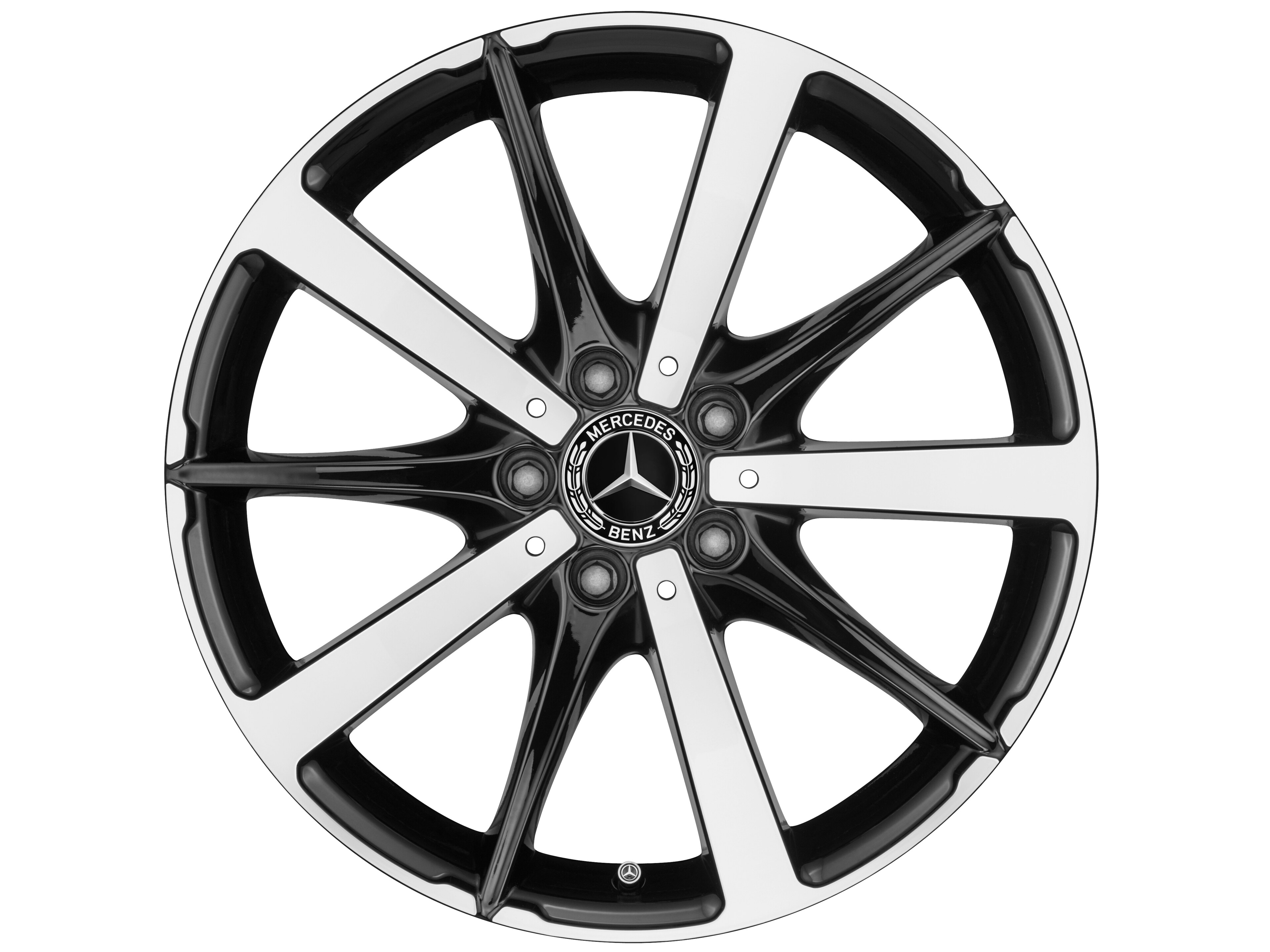 10-spoke wheel, 45.7 cm (18-inch), High-sheen finish - 7,5 J x 18 ET 44, black, high-sheen