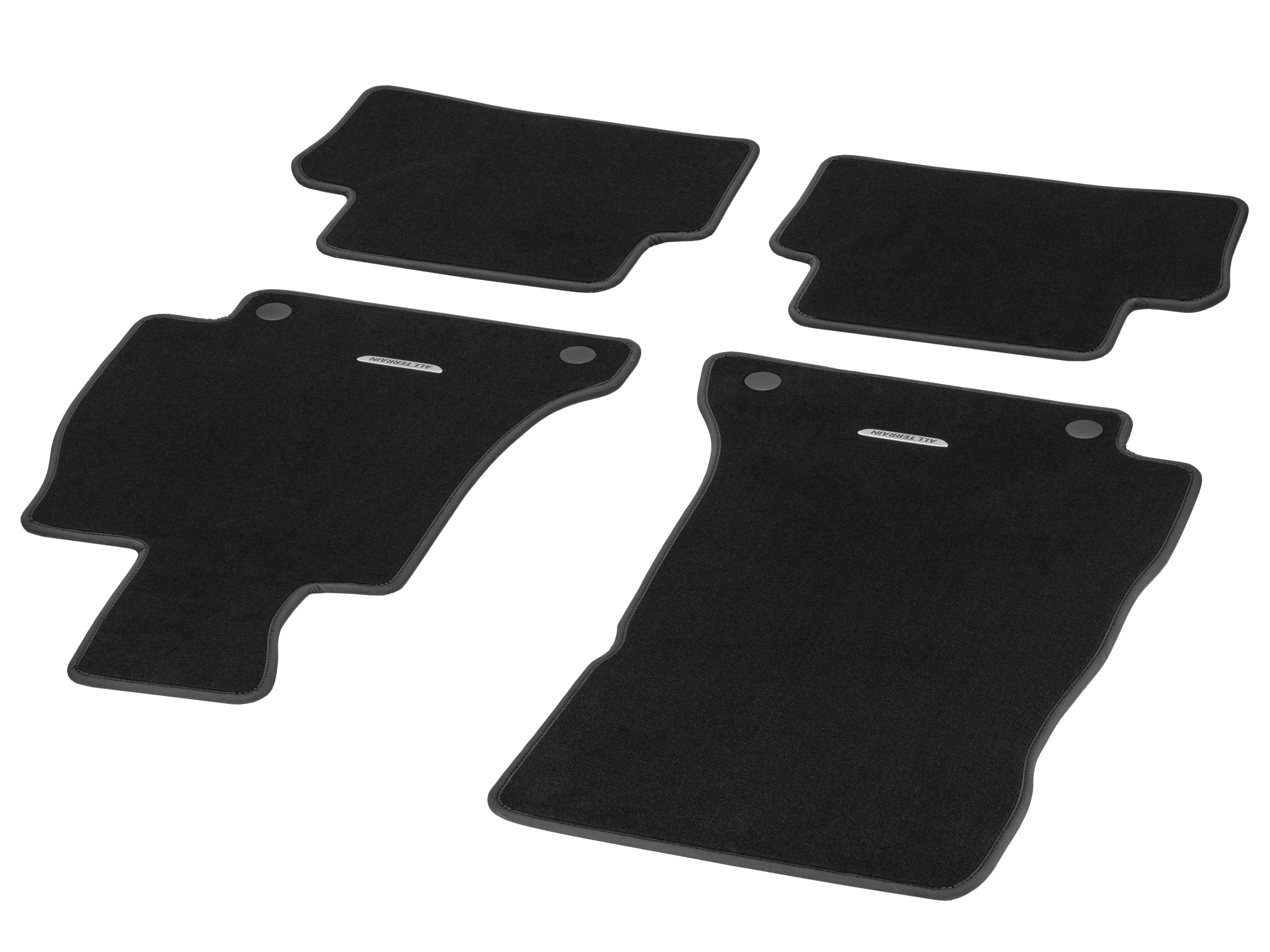 Velour floor mats CLASSIC, Set, Set of 4, All-Terrain - RHD, black
