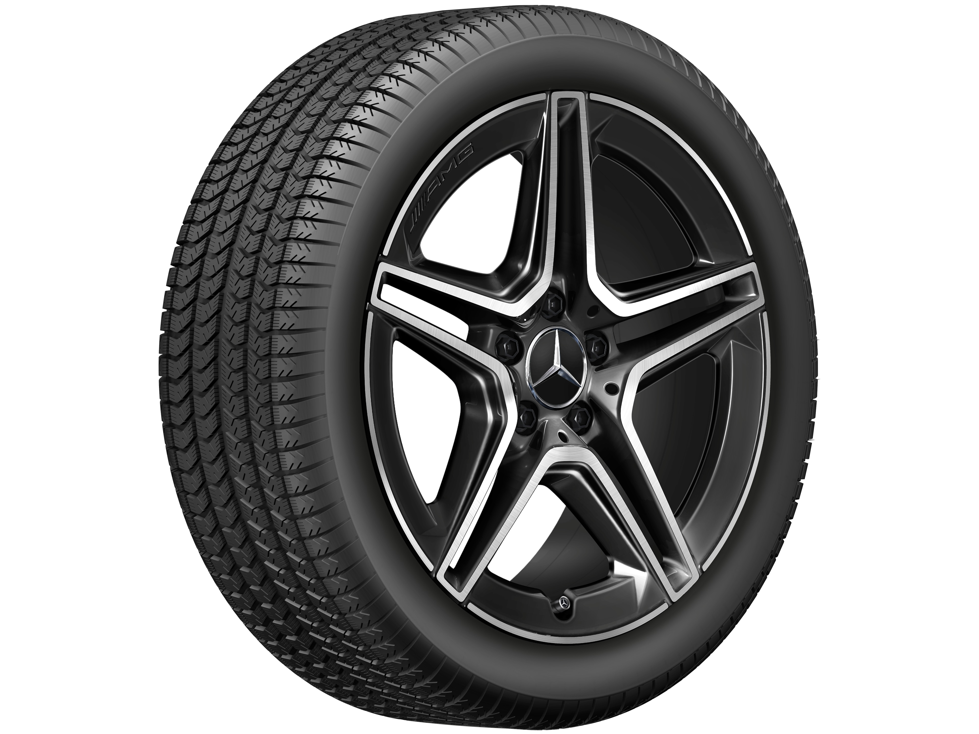 AMG 5-twin-spoke wheel, 45.7 cm (18-inch) - 8 J x 18 ET 40, black, high-sheen