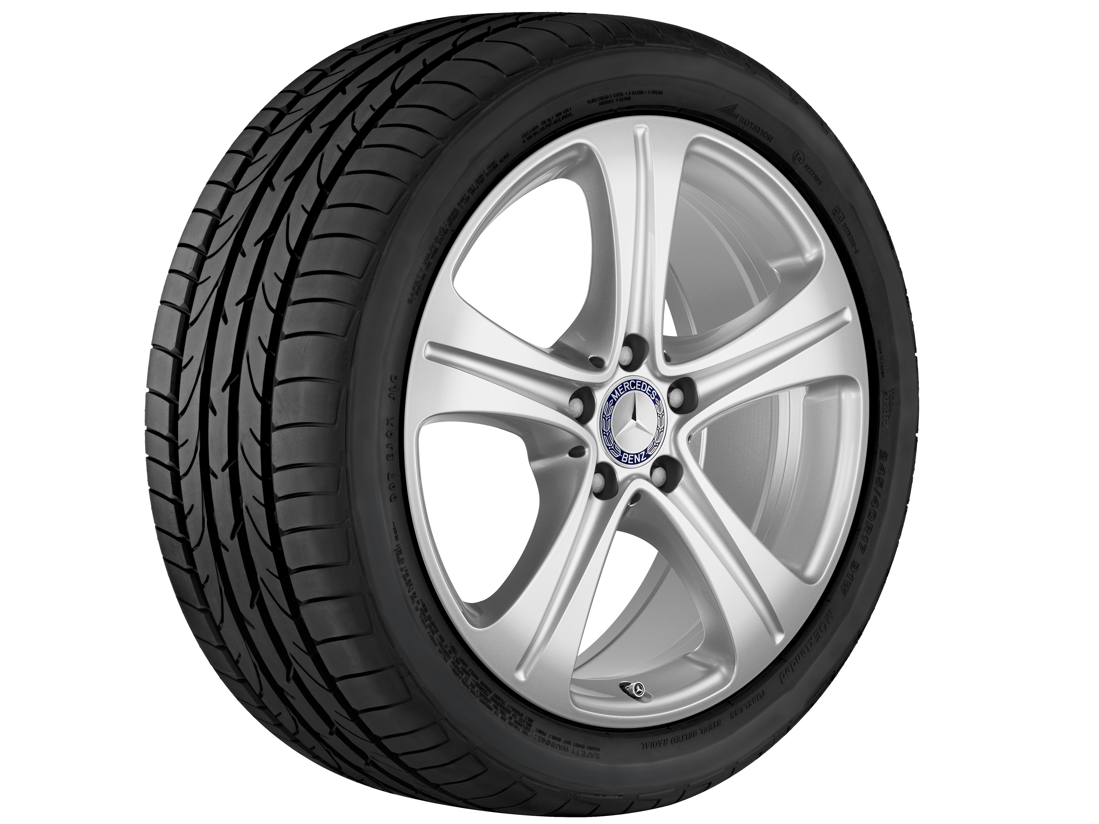 5-spoke wheel, 43.2 cm (17-inch) - 7,5 J x 17 ET 40, vanadium silver, painted