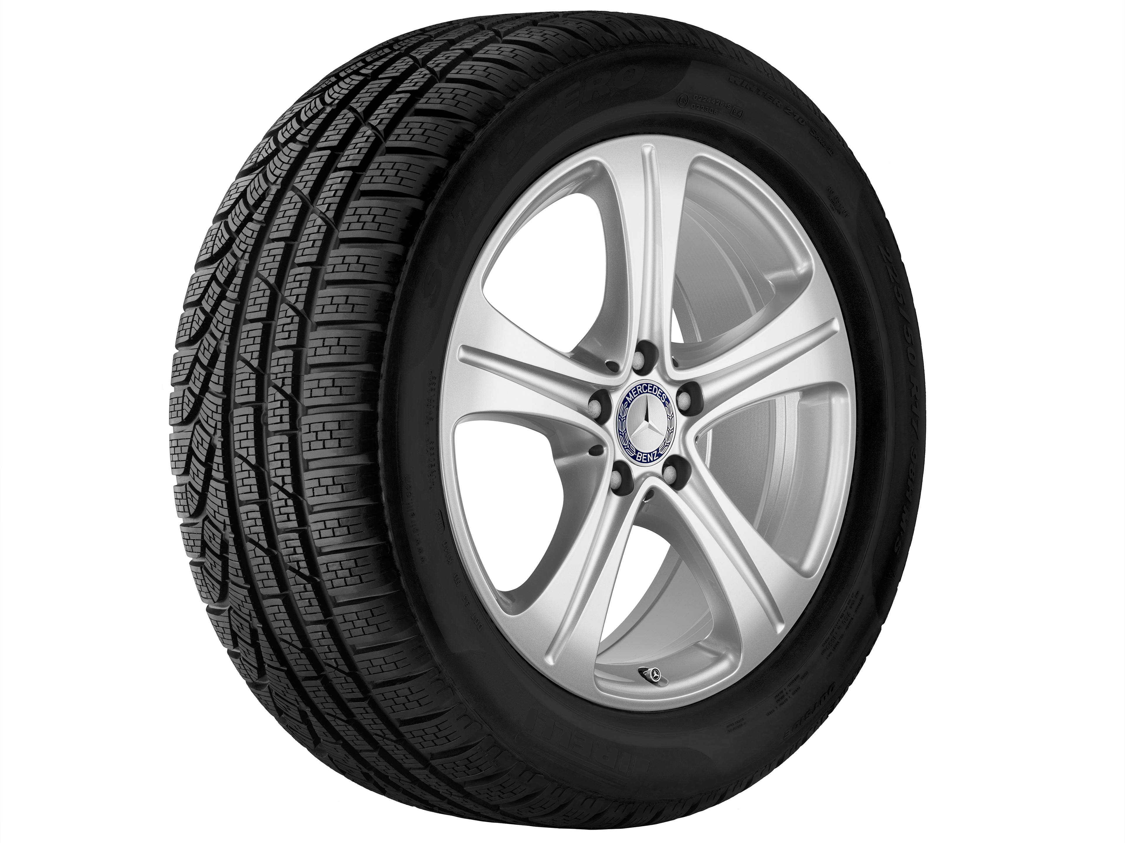5-spoke wheel, 43.2 cm (17-inch) - 7,5 J x 17 ET 40, vanadium silver, painted