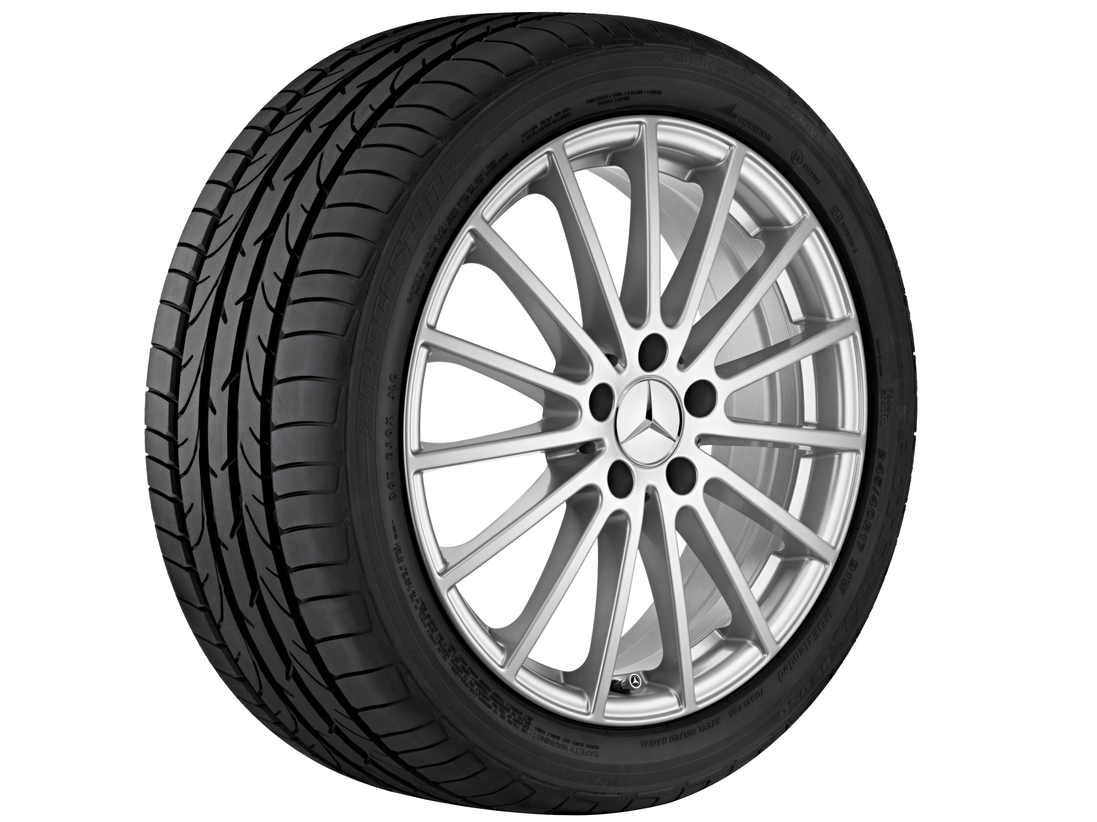 Multi-spoke wheel, 45.7 cm (18-inch) - 6,5 J x 18 ET 38, vanadium silver, painted