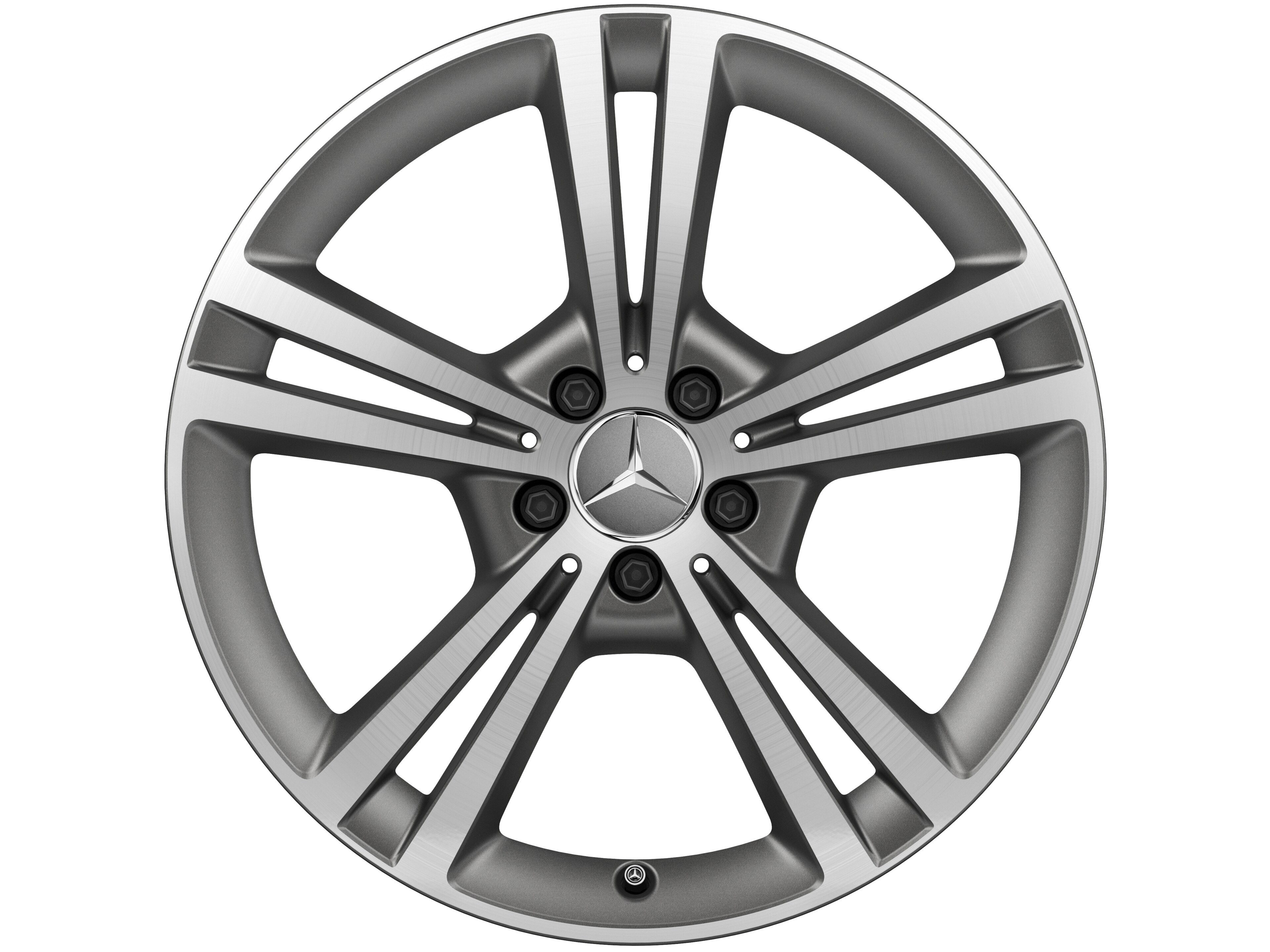 5-twin-spoke wheel, 48.3 cm (19-inch), High-sheen finish - 7,5 J x 19 ET 49, matt himalaya grey, high-sheen