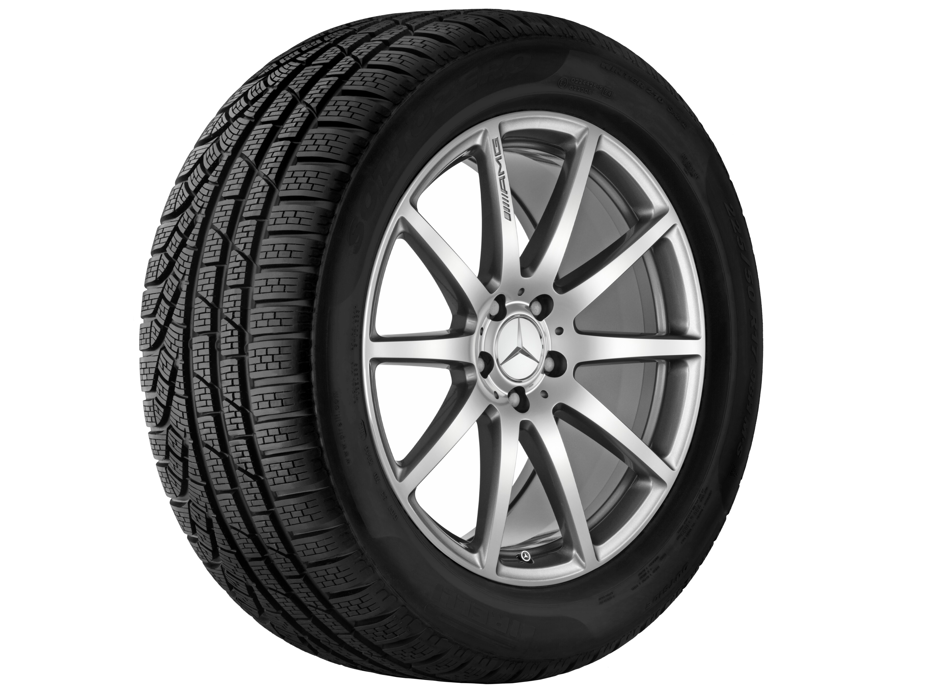 AMG 10-spoke design forged wheel, 48.3 cm (19-inch) - 9,5 J x 19 ET 39, titanium grey, high-sheen
