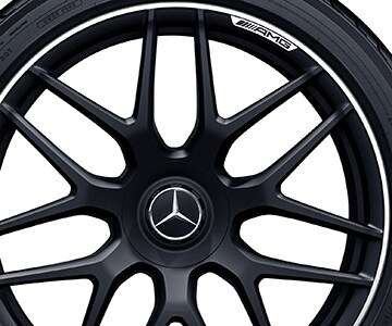 AMG forged wheel in cross-spoke design, 53.3 cm (21-inch), High-sheen rim flange - 10 J x 21 ET 28, matt black