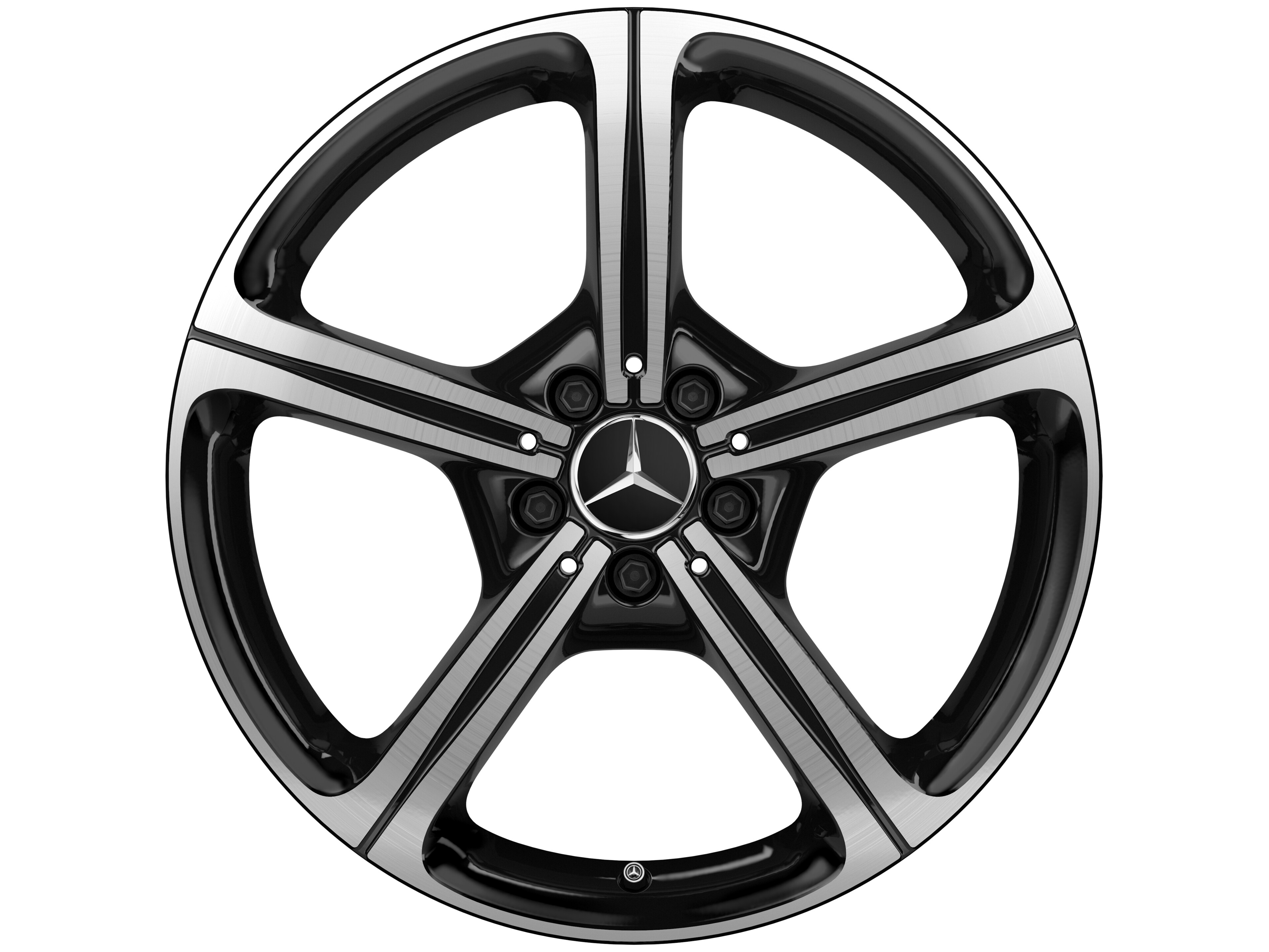 5-spoke wheel, 48.3 cm (19-inch) - 8 J x 19 ET 33, black, high-sheen