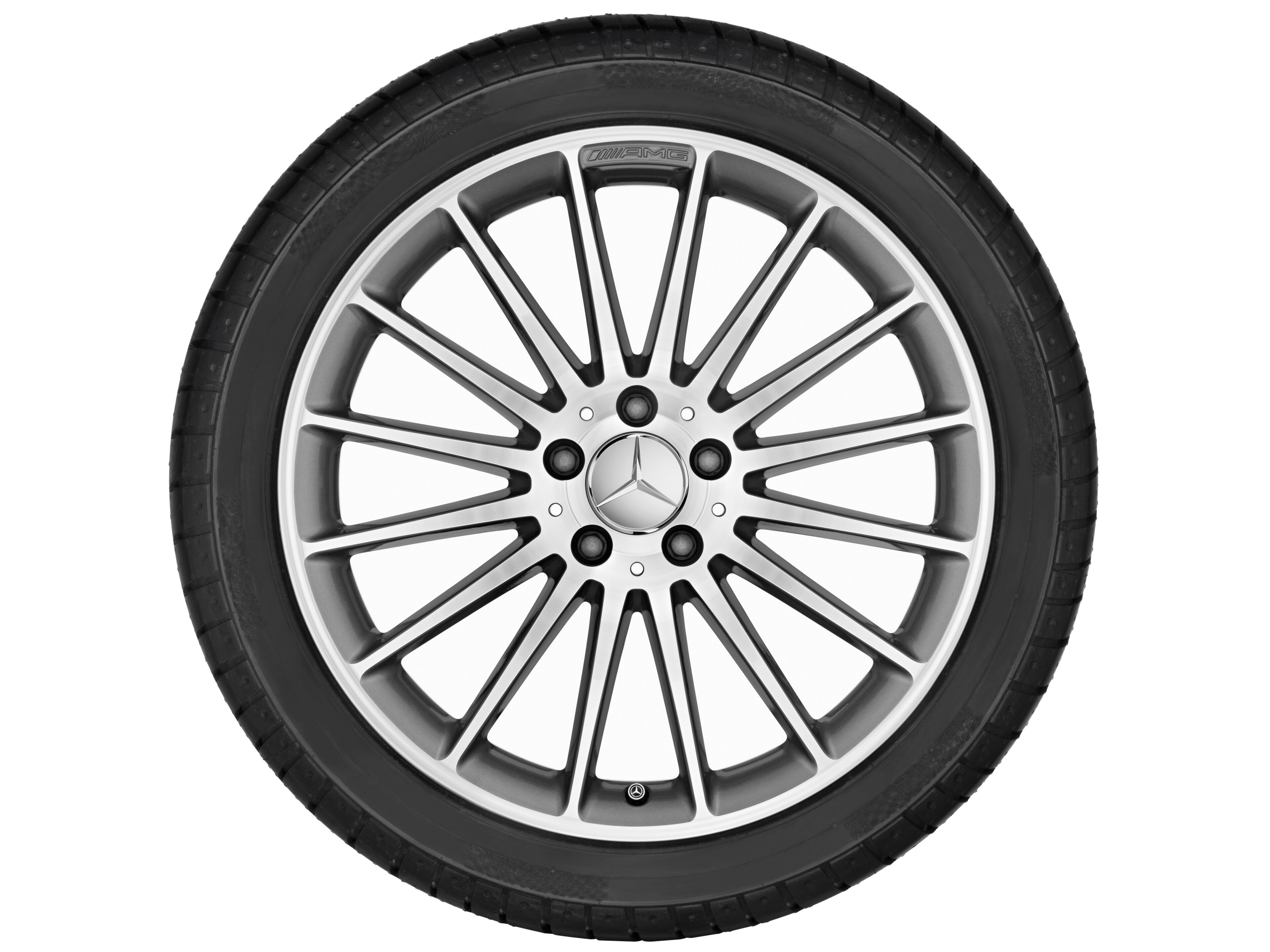AMG multi-spoke wheel, 48.3 cm (19-inch) - 8 J x 19 ET 48, titanium grey, high-sheen