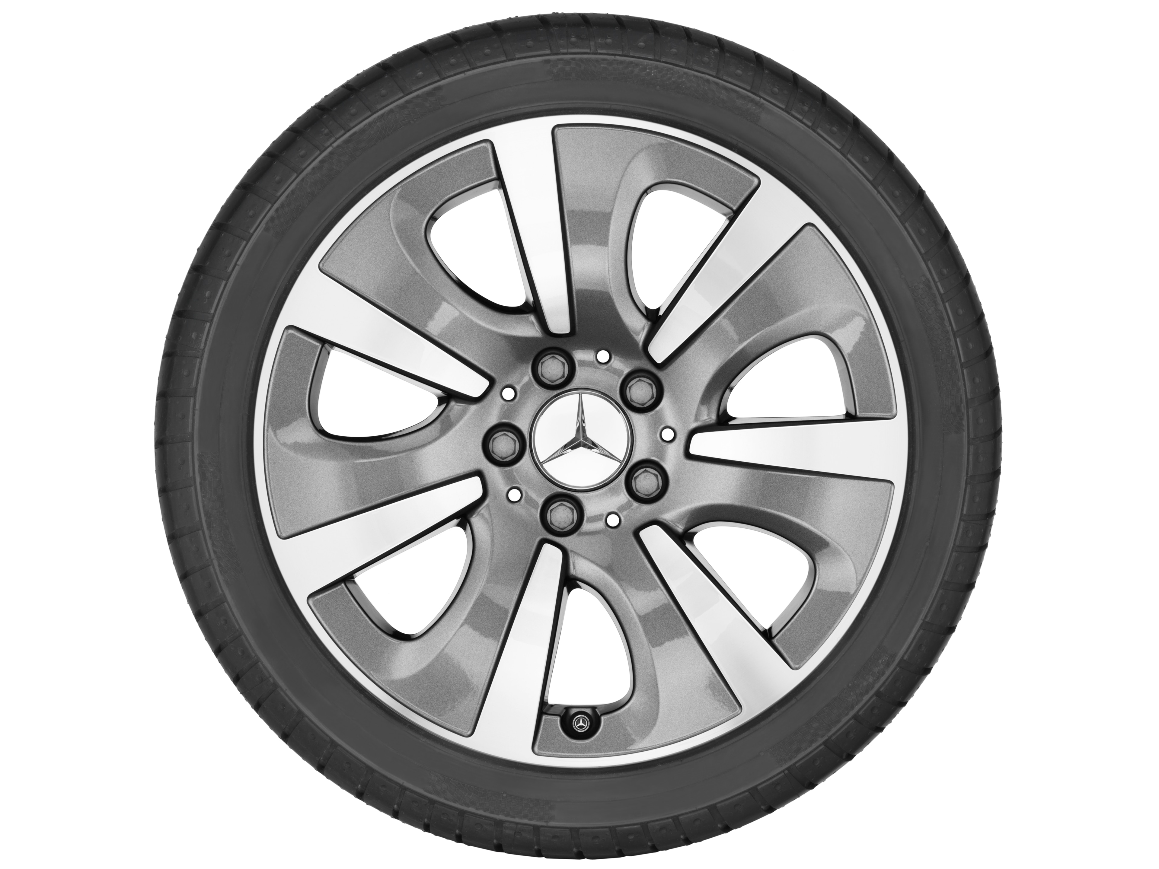 7-hole wheel, 40.6 cm (16-inch) - 7 J x 16 ET 38, himalaya grey, high-sheen