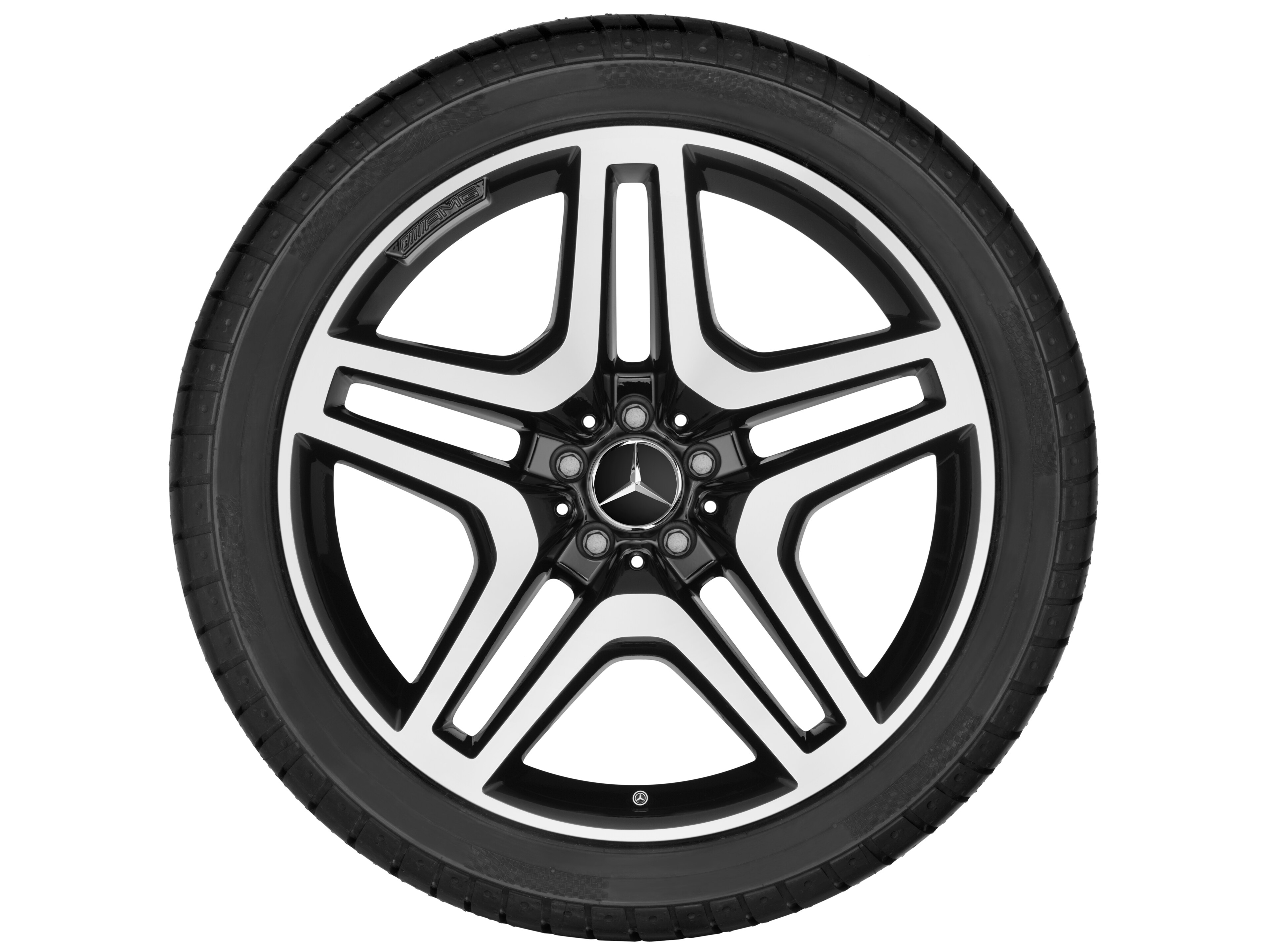 AMG 5-twin-spoke wheel, 53.3 cm (21-inch) - 10 J x 21 ET 46, black, high-sheen