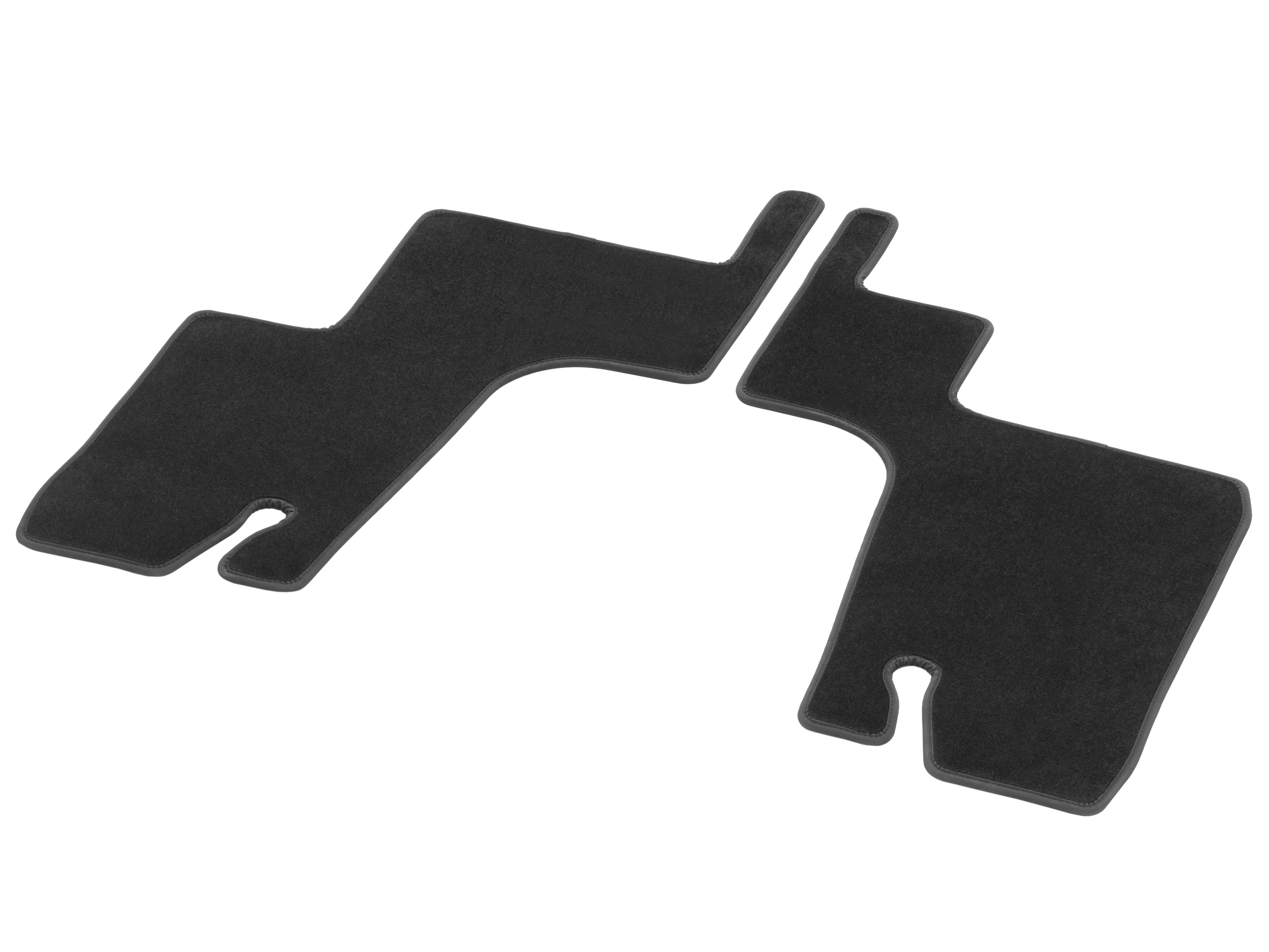 Velour floor mats CLASSIC, 3rd row of seats, Set of 2 - LHD/RHD, black